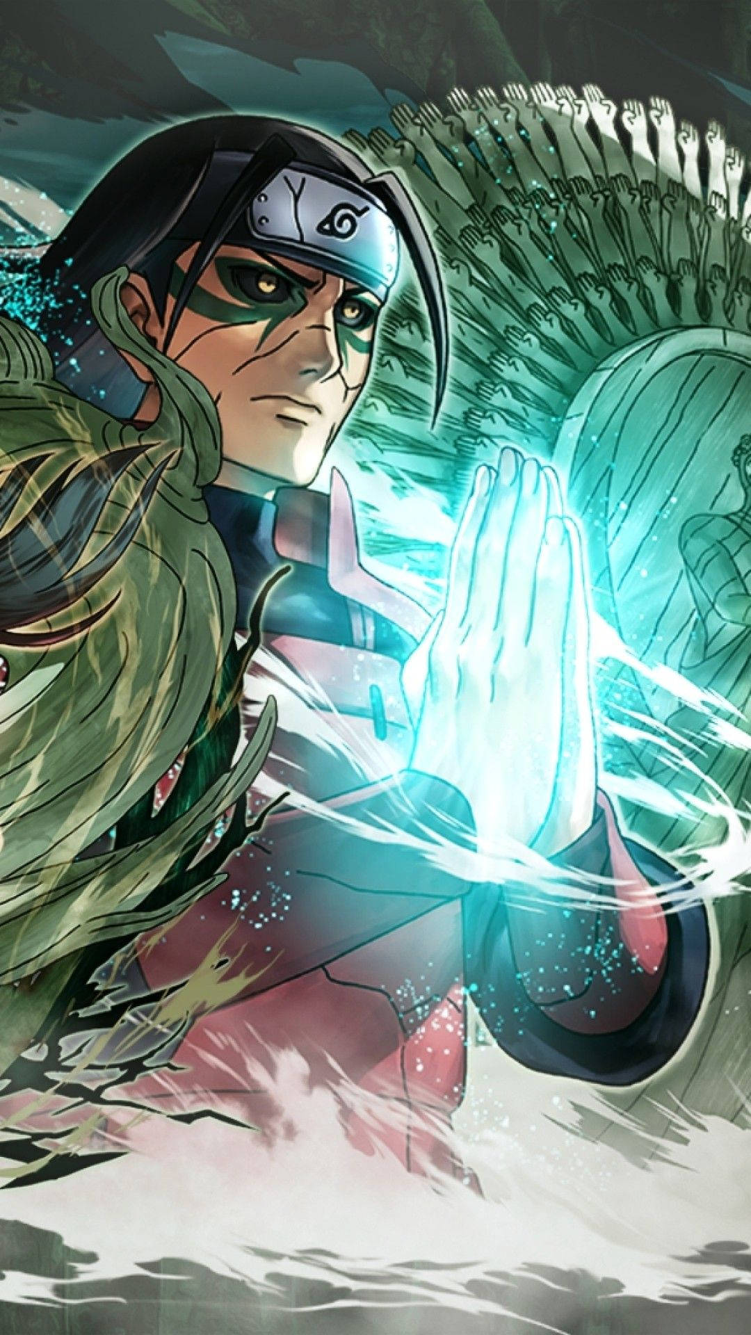 Nærbillede illustration af Hashirama-telefon Wallpapers