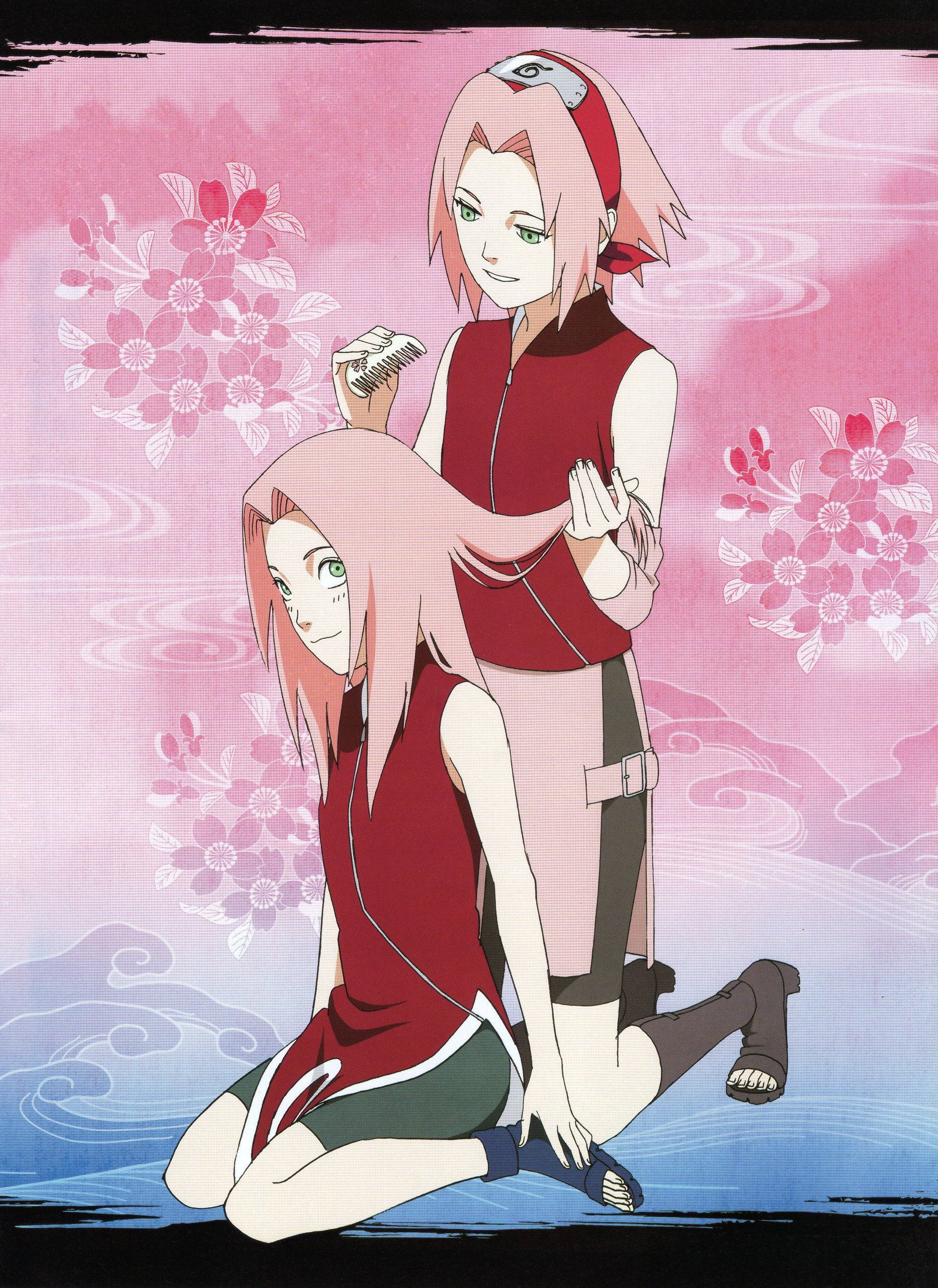 Naruto Anime Ung Og Voksen Sakura Wallpapers