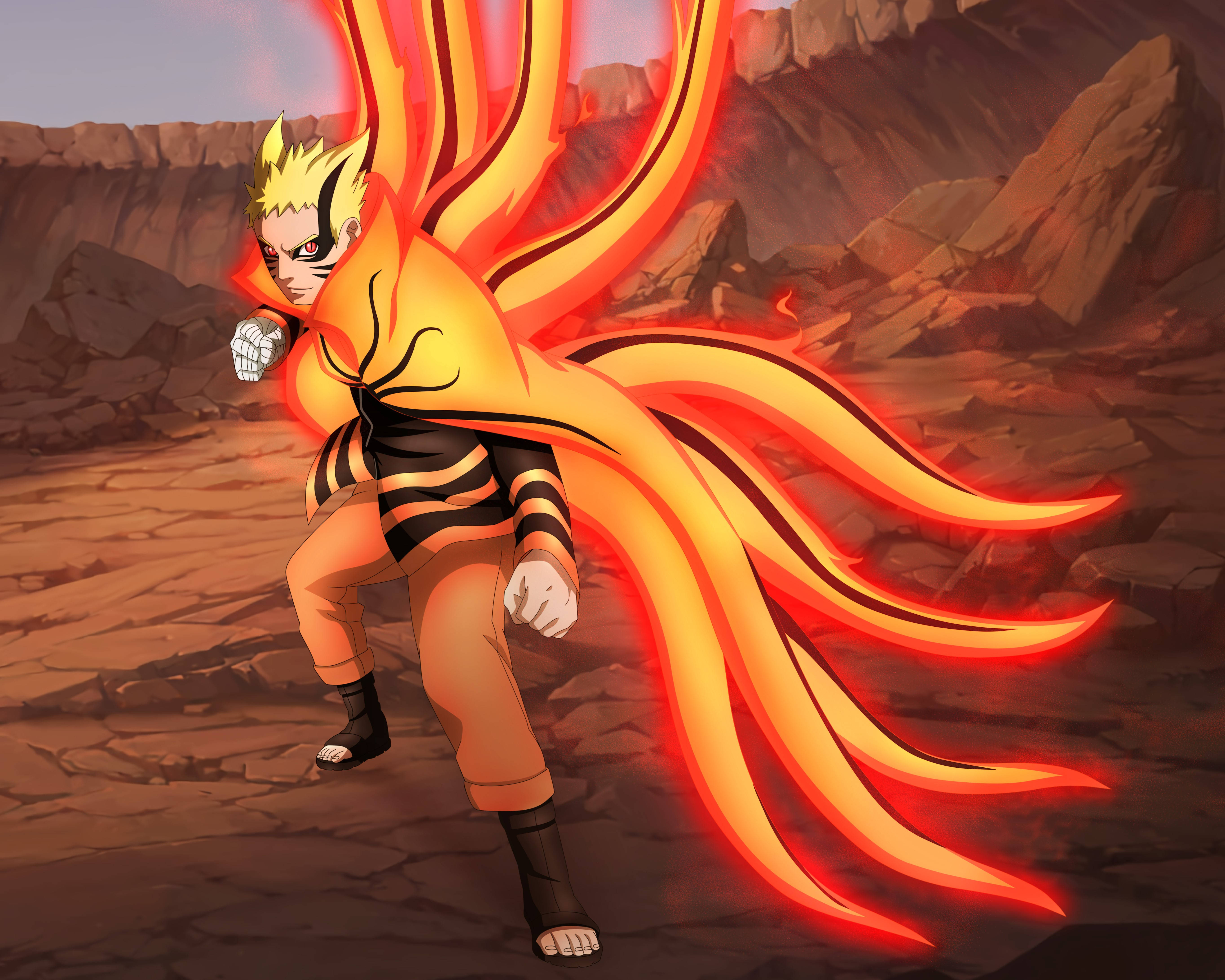 Naruto Baryon-tilstand på slagmarken Wallpapers