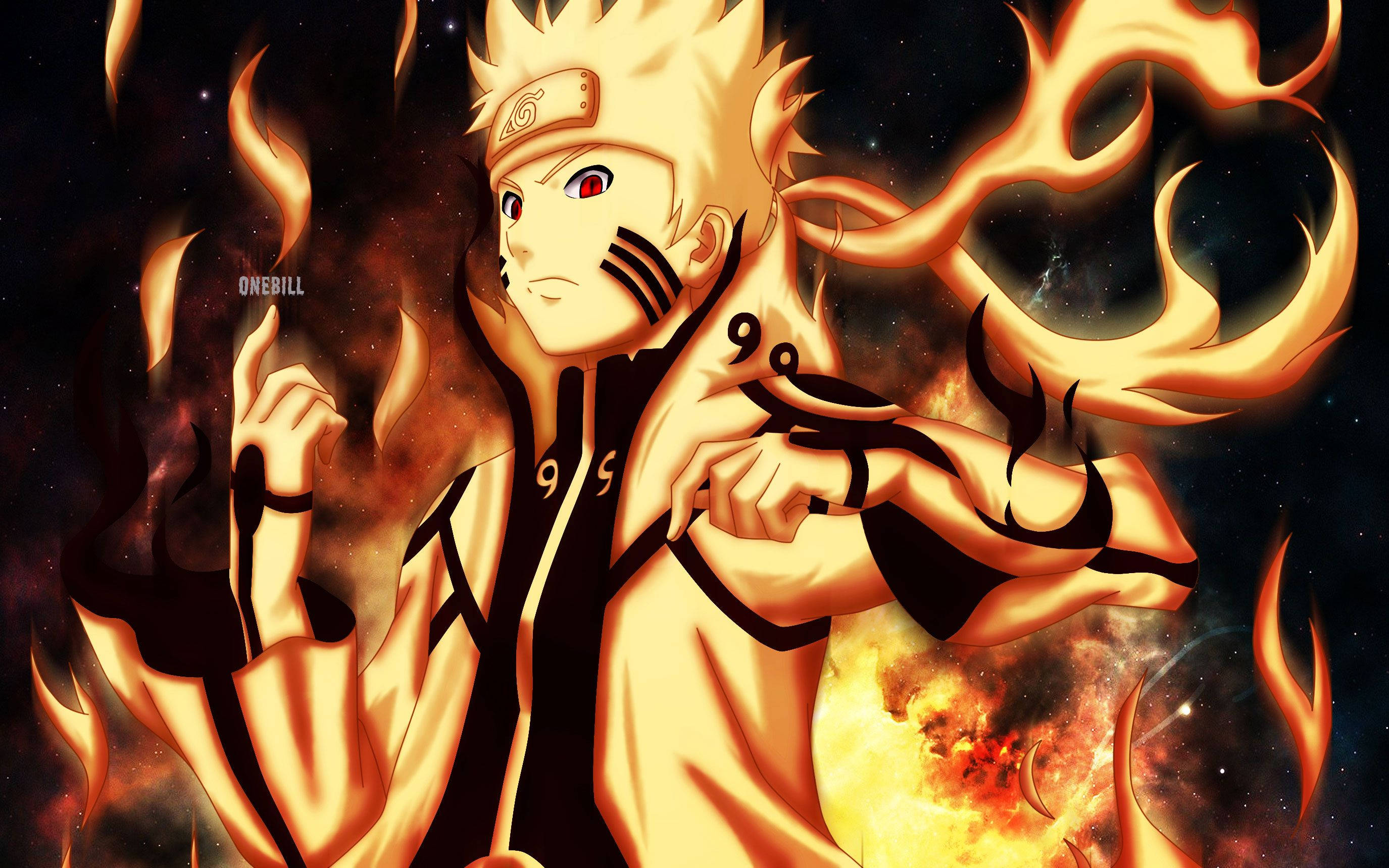 Naruto frigør den mægtige Ni-halede Dæmonræv! Wallpapers