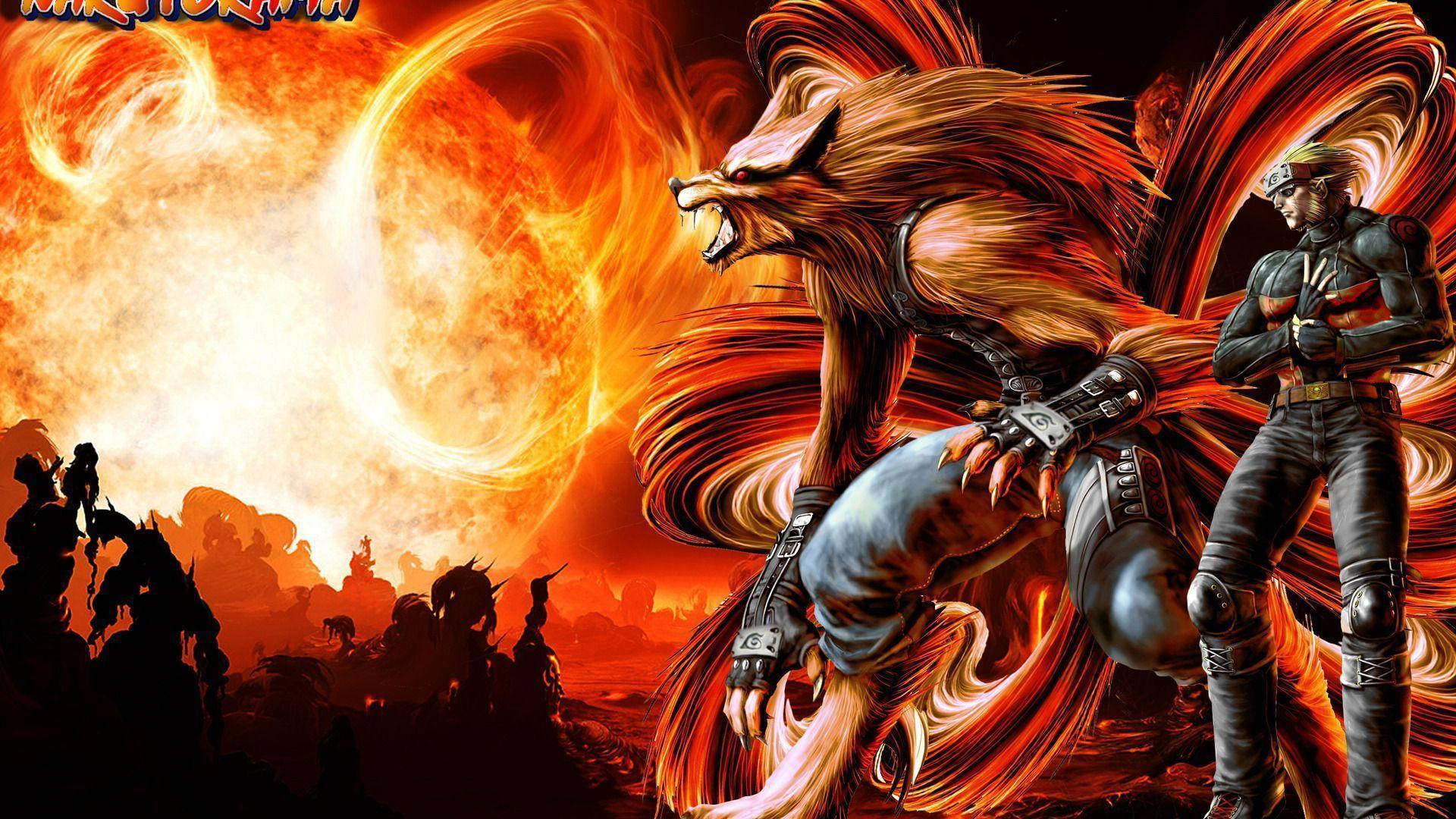 Naruto frigør kraften fra Ni-halet Ræv Wallpapers