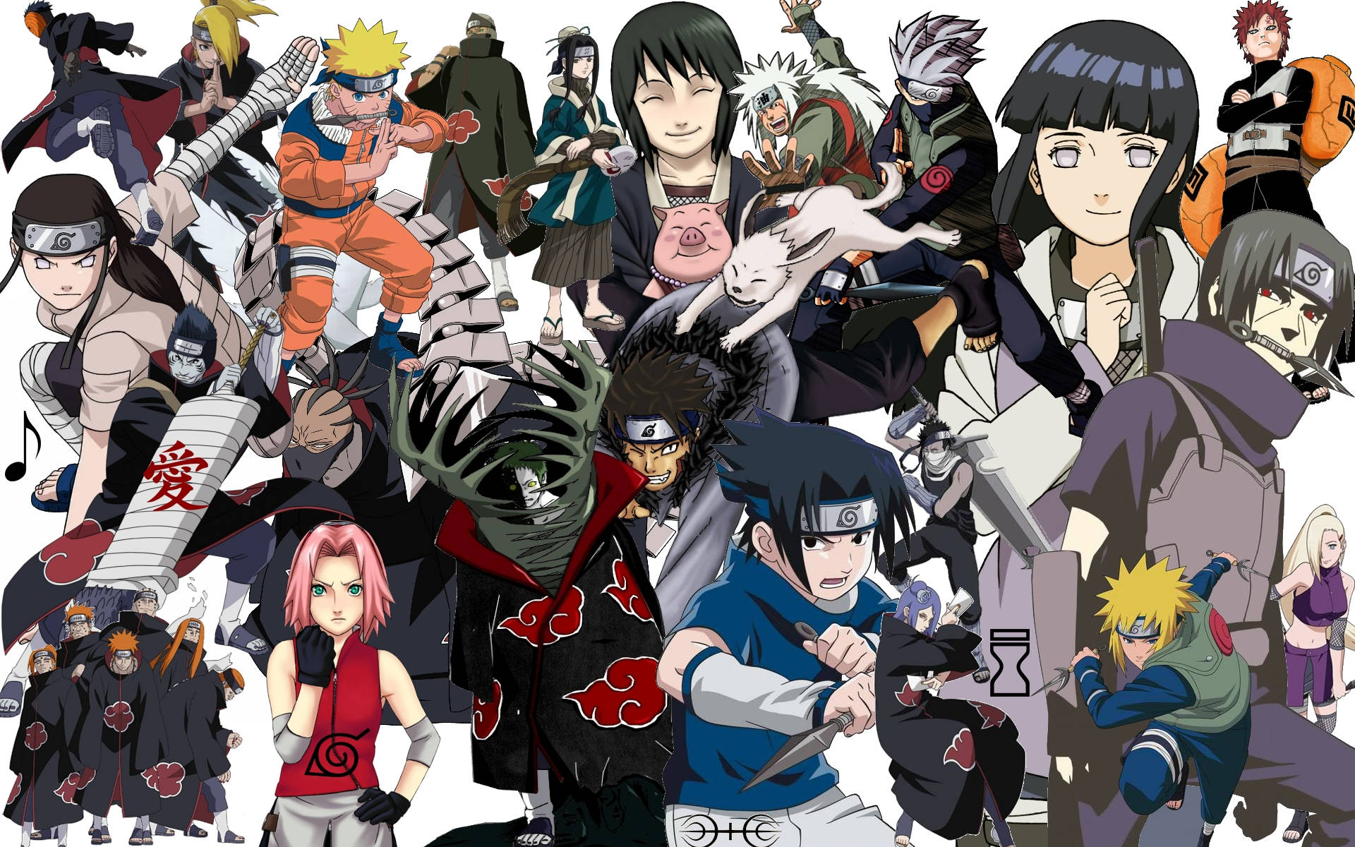 Naruto Hovedpersoner Plakat Wallpapers