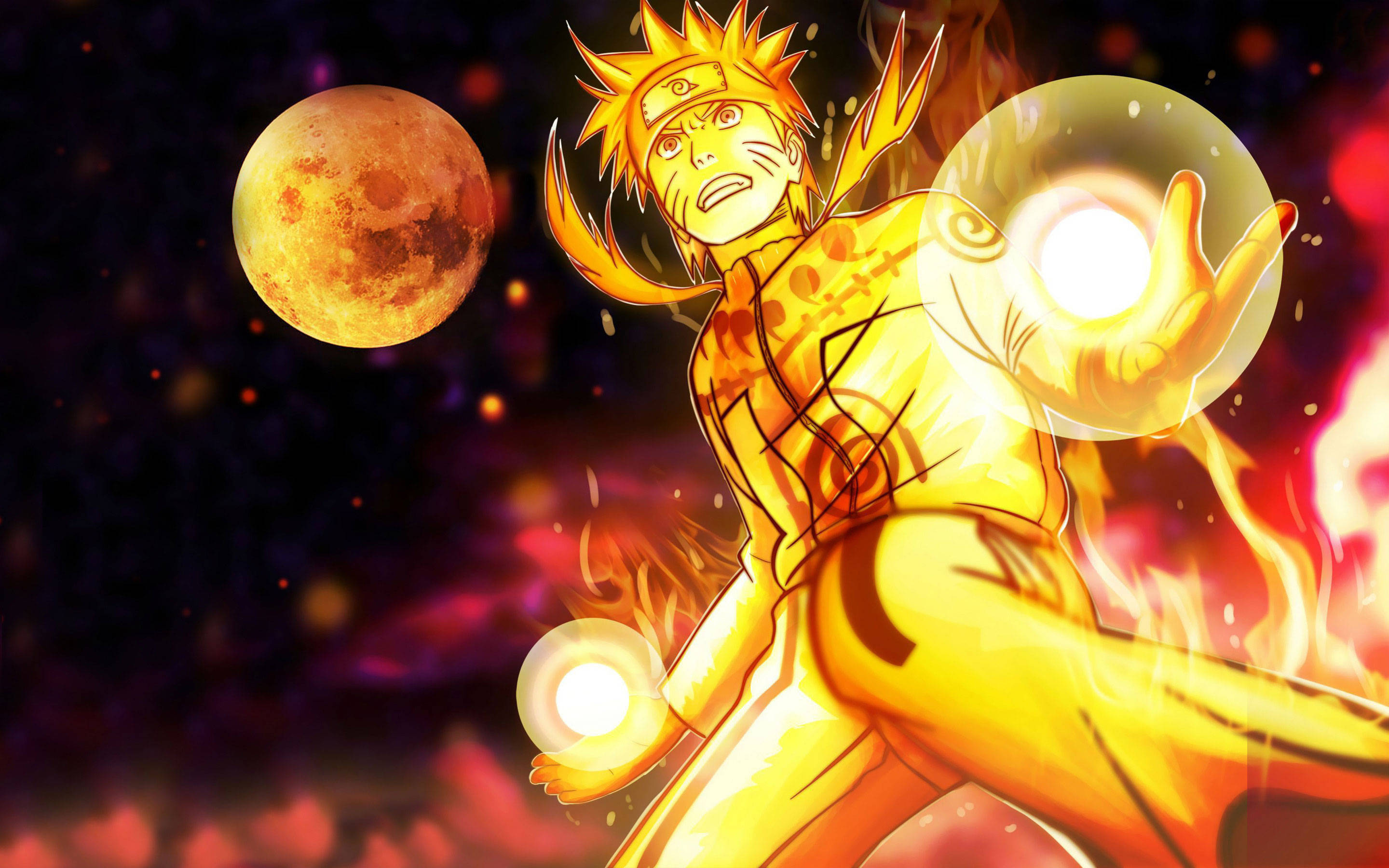 Naruto i Chakra-tilstand iPad Wallpapers