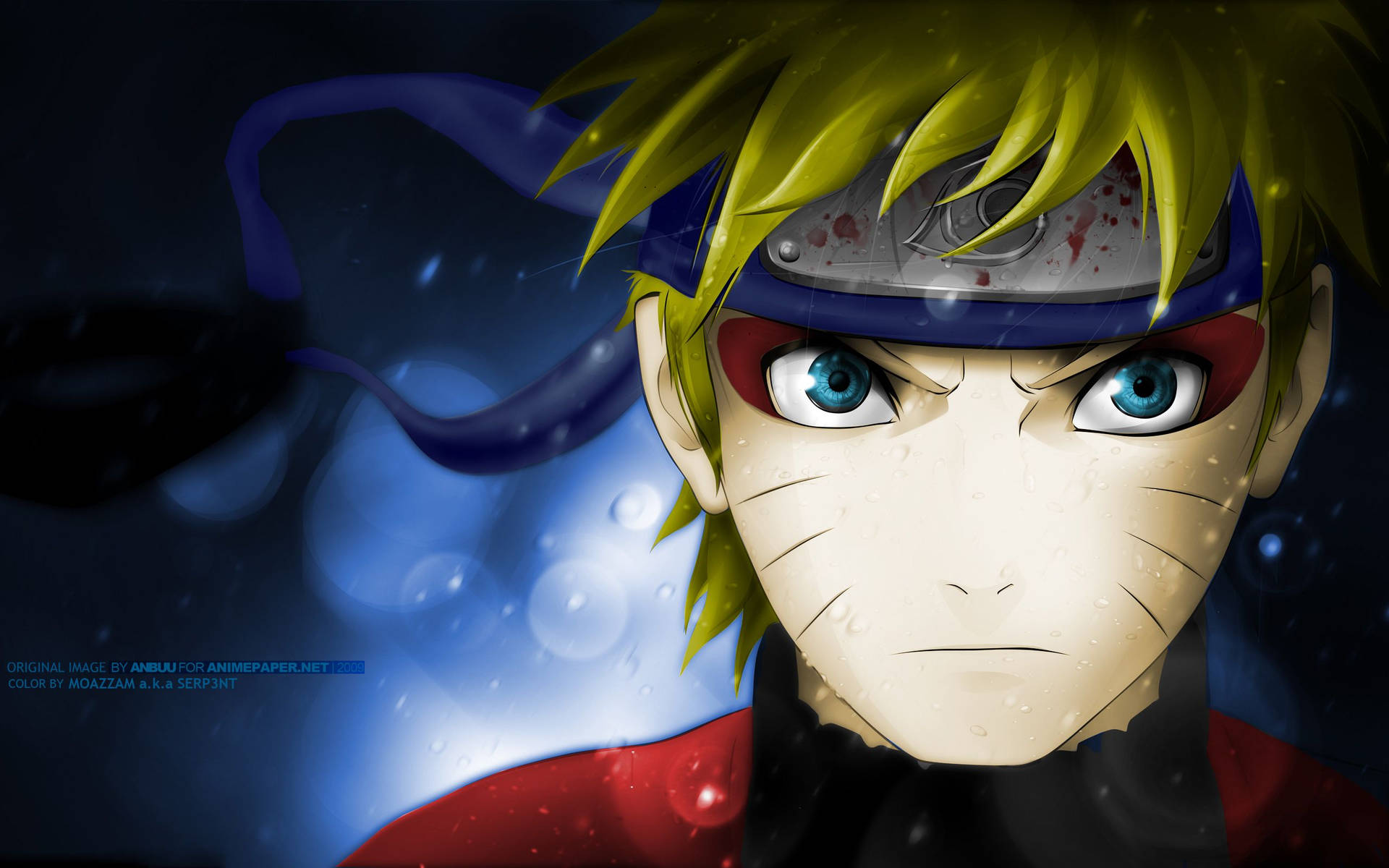 Utroligt kunstværk af Narutos sage-transformation skrivebordsbaggrund. — Naruto Wallpapers