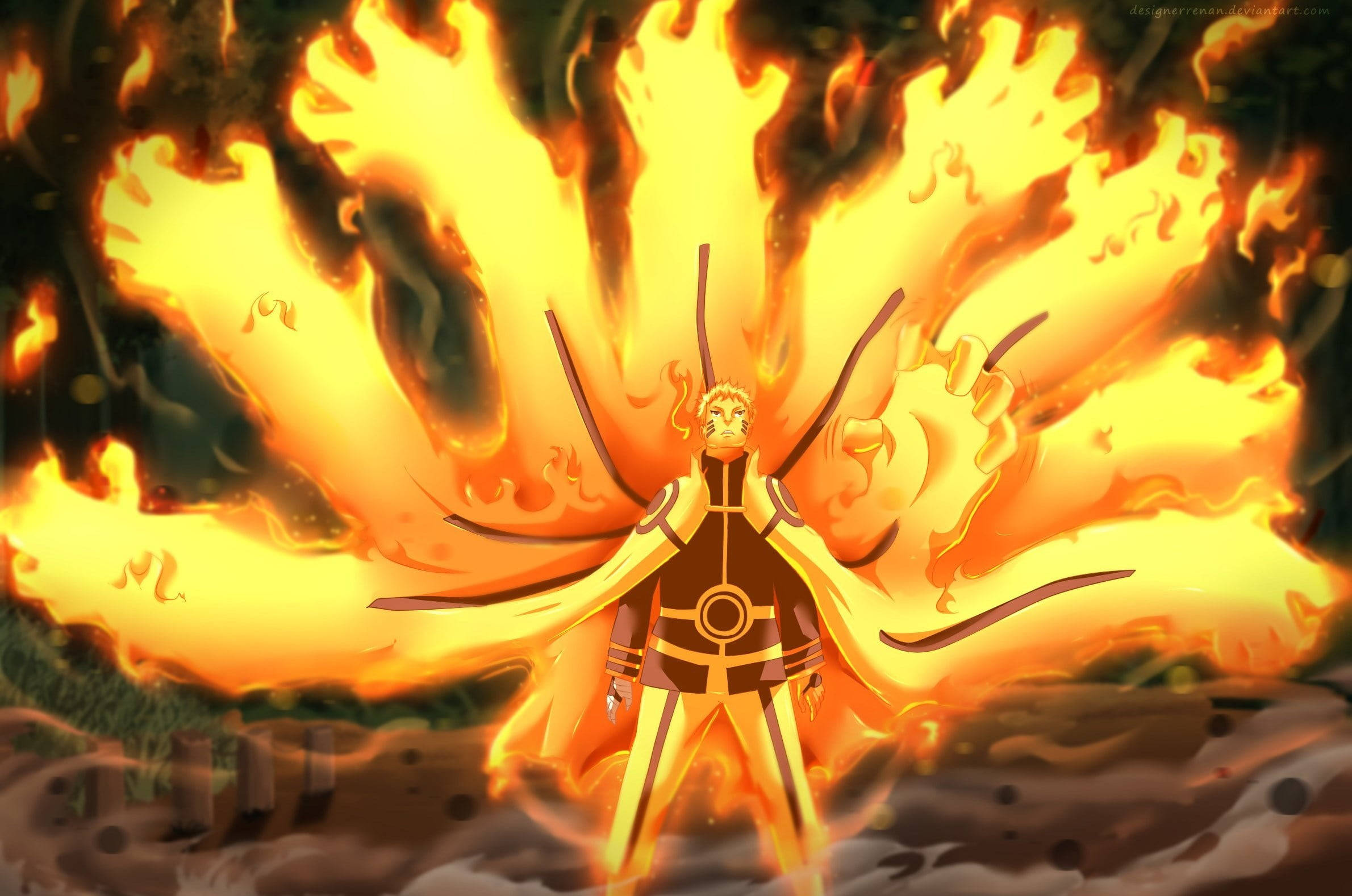 Naruto Live Flammende Arme Wallpapers