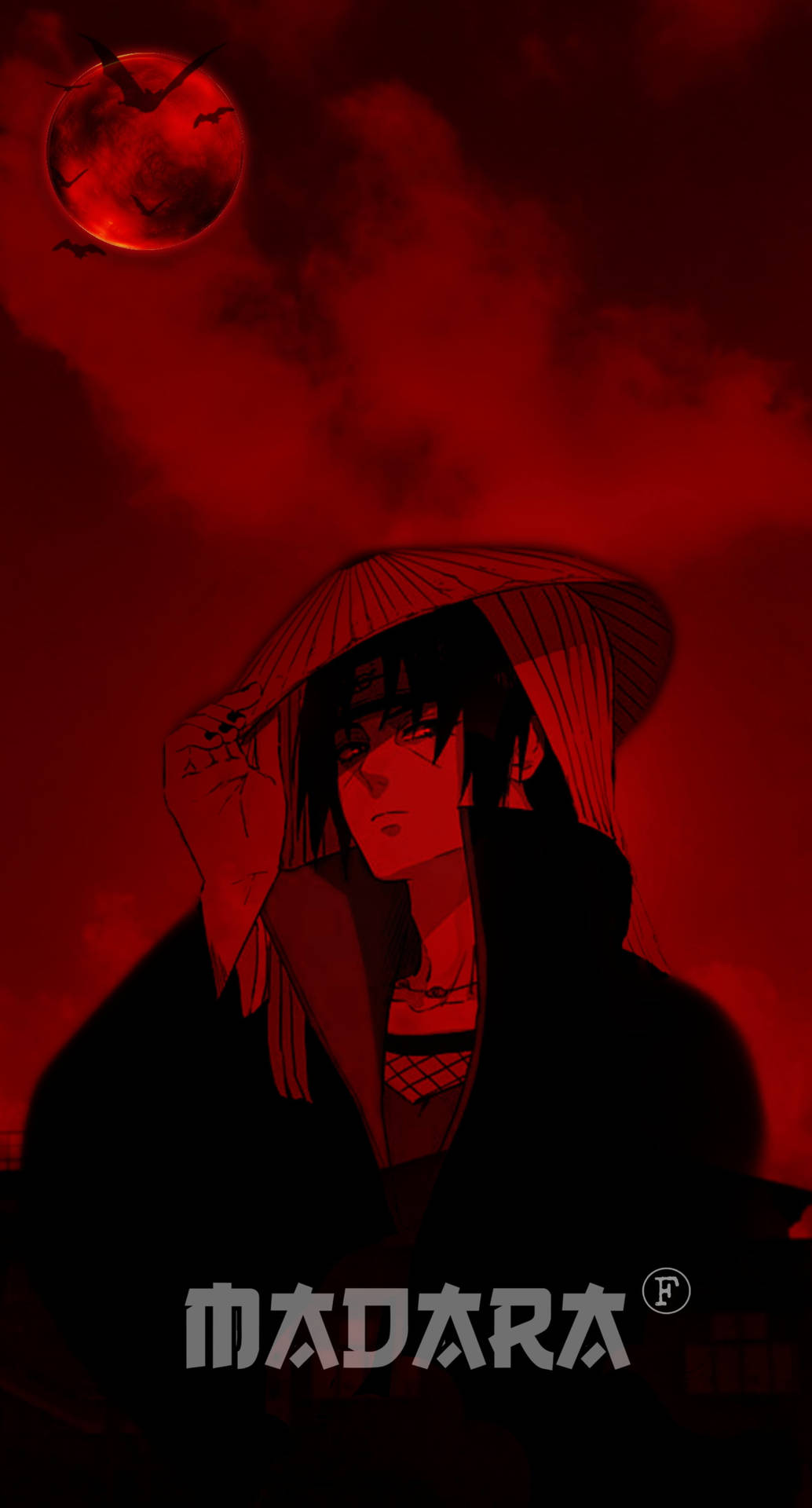 Naruto Live Madara Rød Æstetik — Naruto Wallpapers