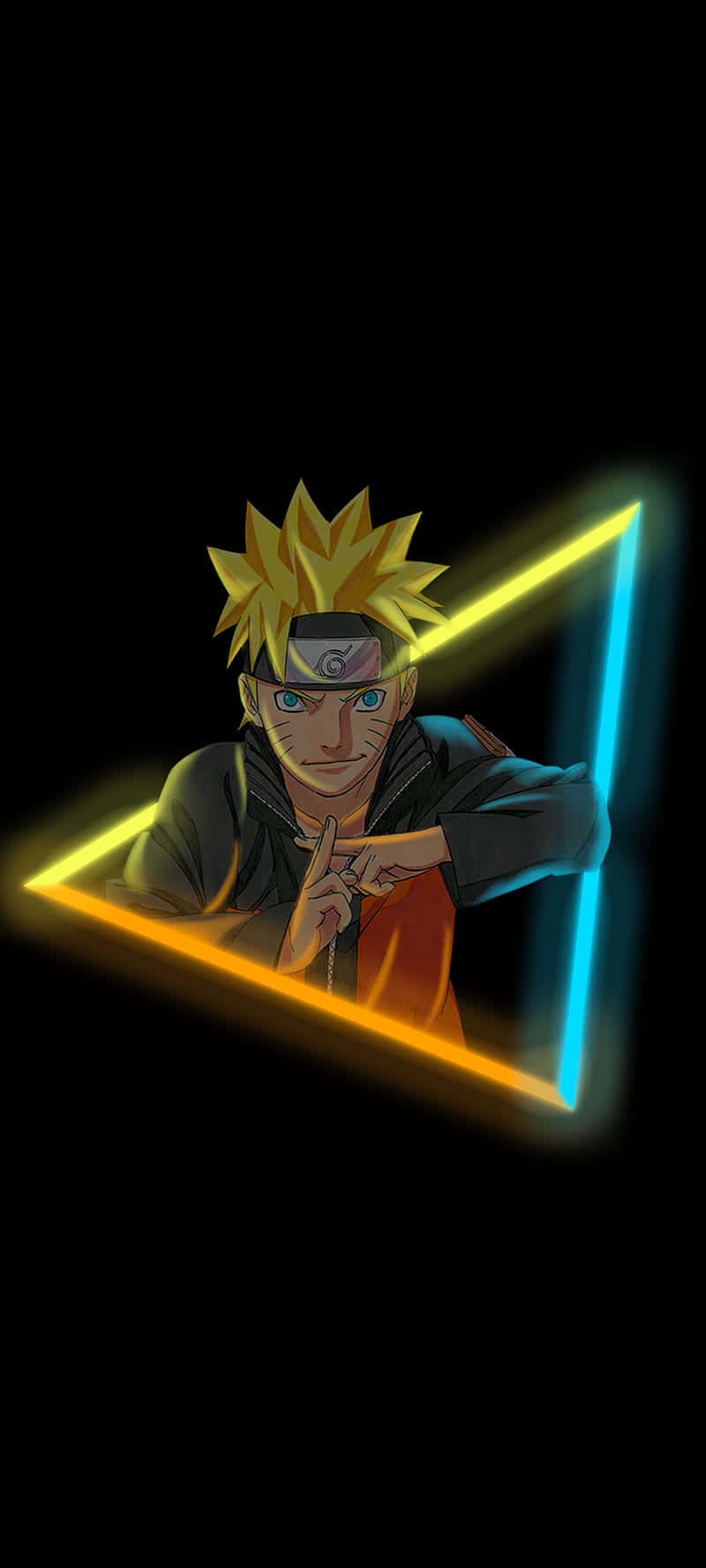 Naruto med glødende trekant baggrund Wallpapers