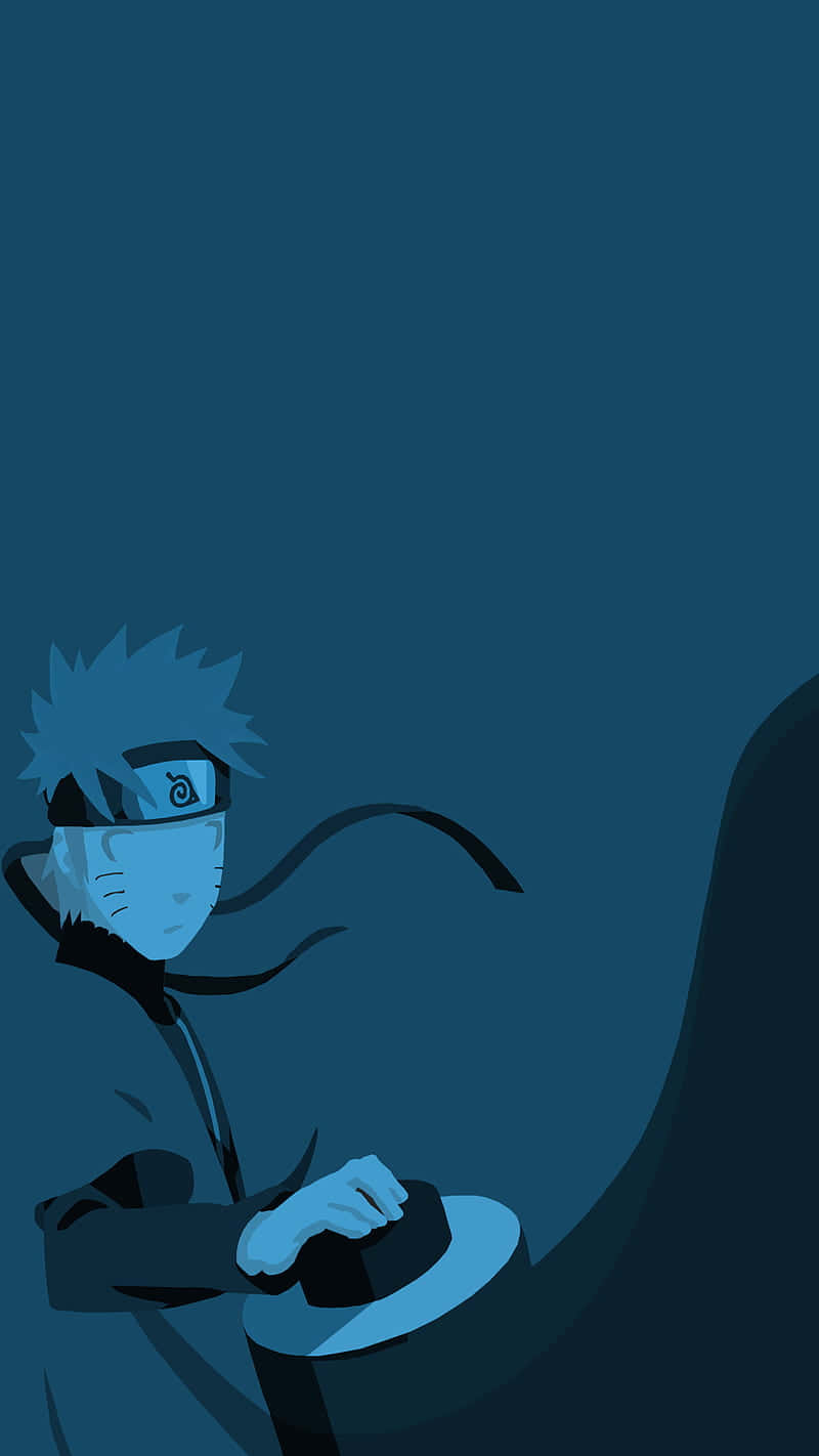 Naruto Minimal Anime Blå Kunst Wallpapers
