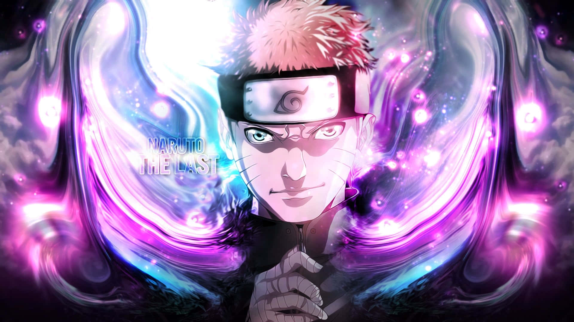 Naruto Neon Lilla Abstrakt Digital Kunstværk Wallpapers