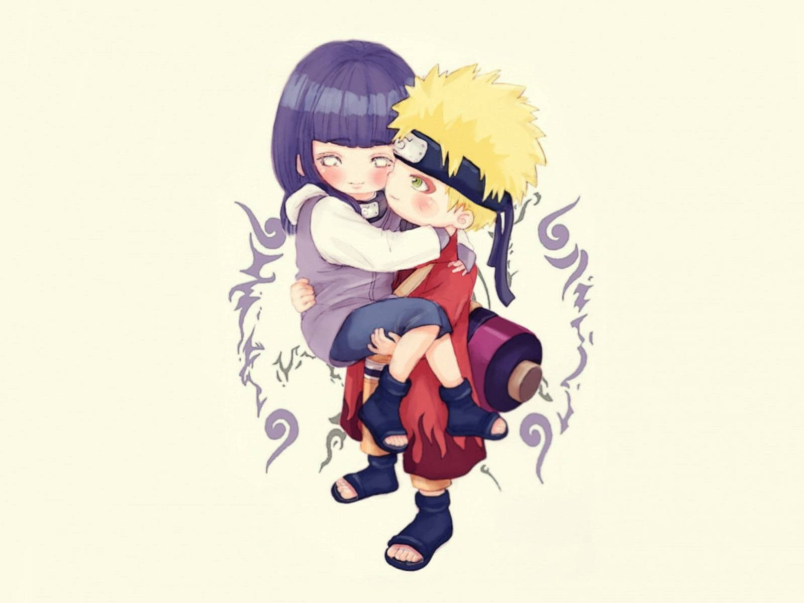 Naruto og Hinata som sødt par Wallpapers