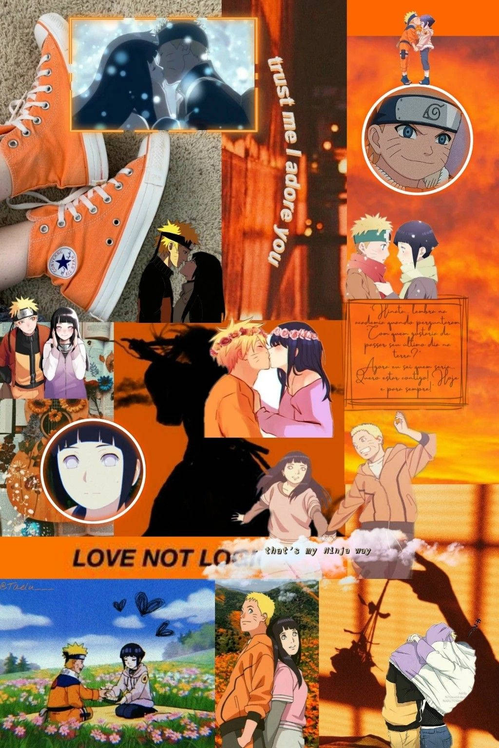Naruto og Hinata Collage Wallpapers