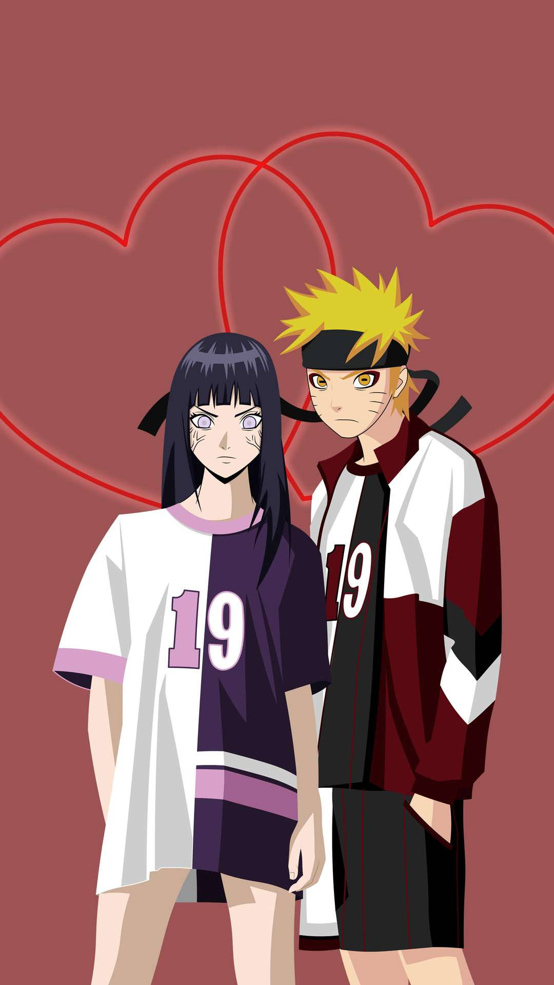 Naruto og Hinata i afslappet tøj Wallpapers