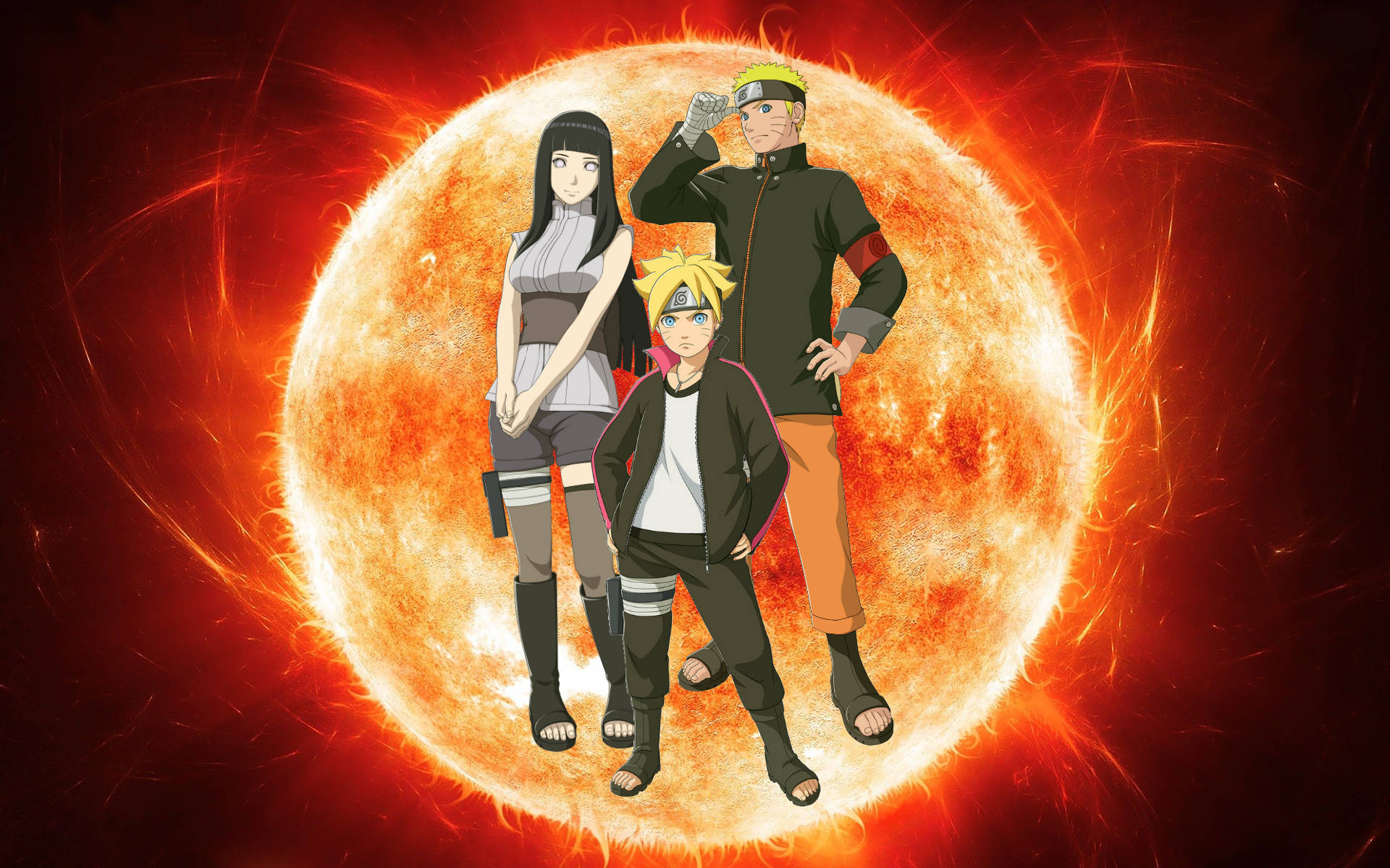Naruto og Hinata med Boruto Wallpapers