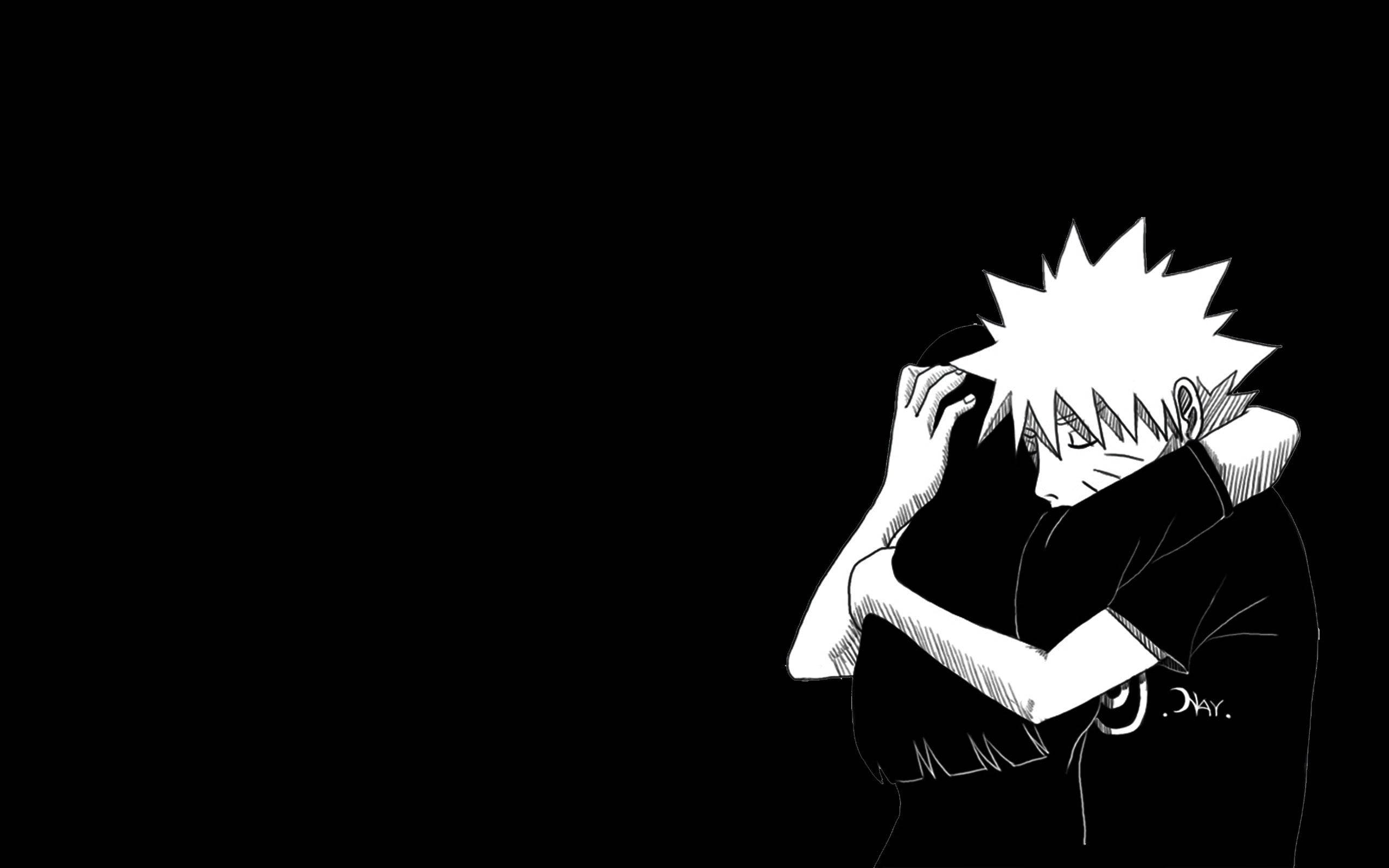 Naruto og Hinata Sort og Hvid Wallpapers