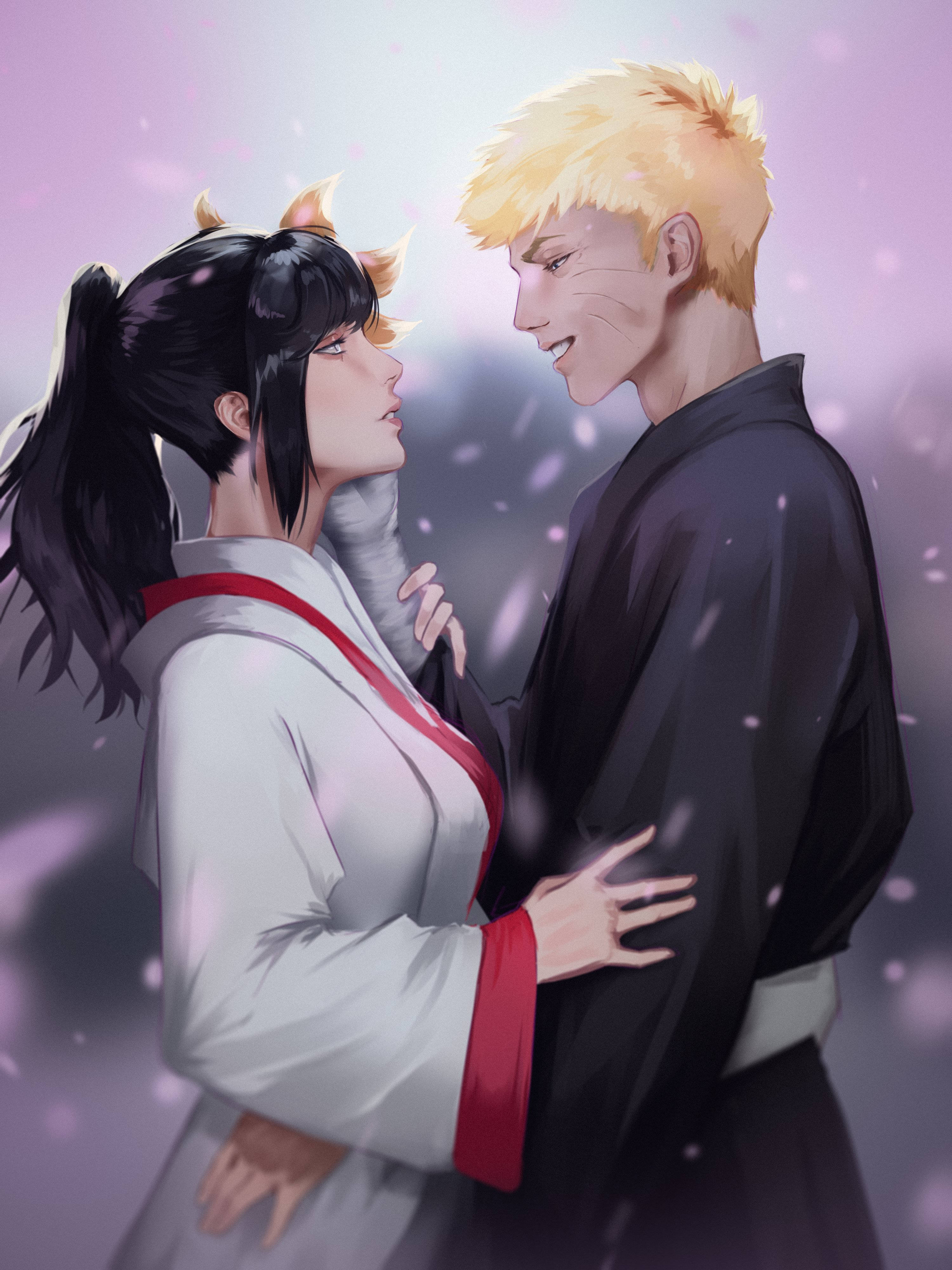 Naruto og Hinata kærligheds fanart Wallpapers