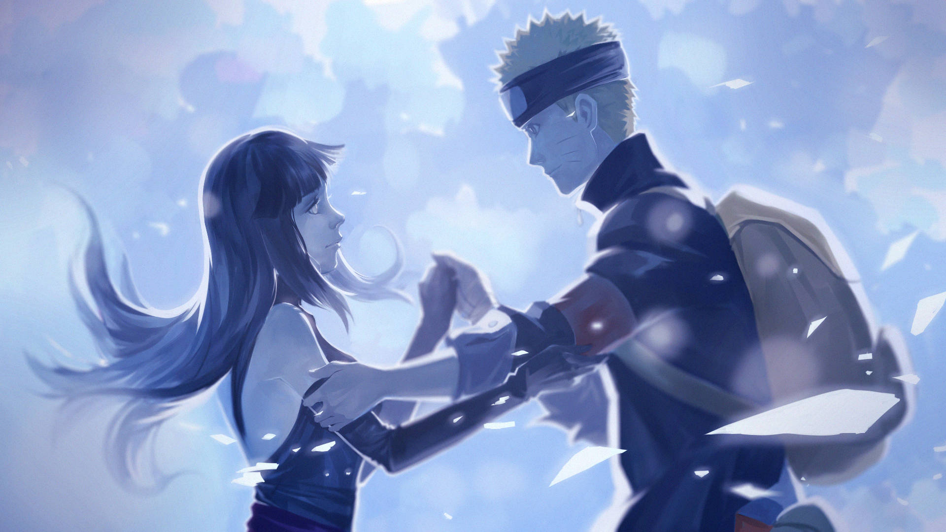 Naruto og Hinata i vintersne Wallpapers