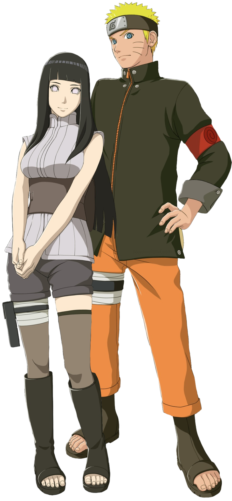 Naruto og Hinata står side om side Wallpapers