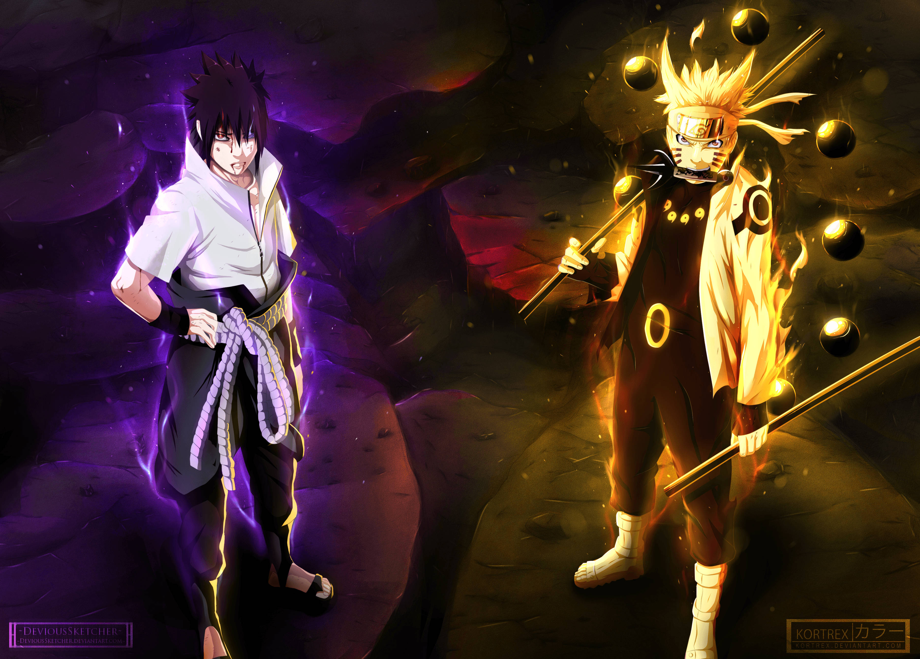Naruto og Sasuke – Bitre, svorne rivaler Wallpapers