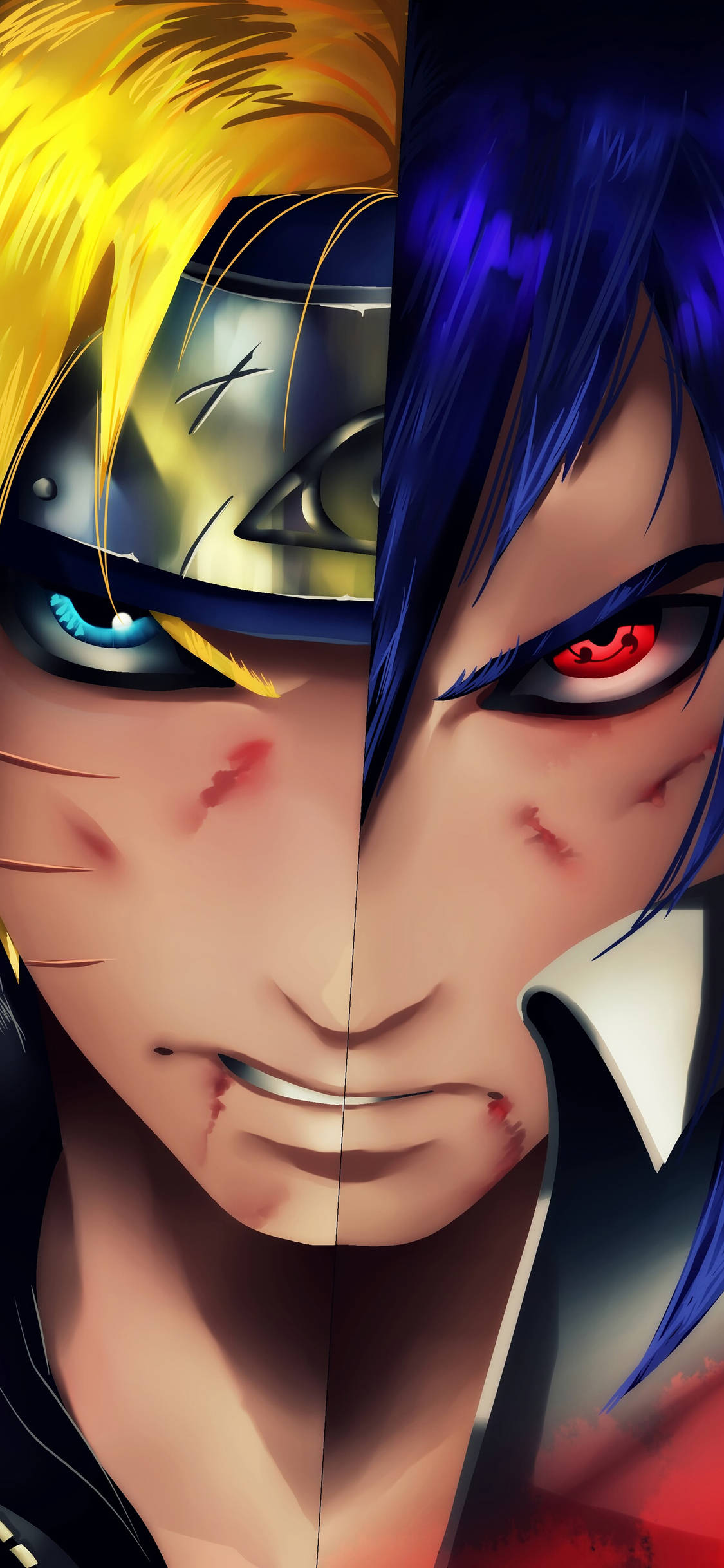 Naruto og Sasuke fusionerer Wallpapers
