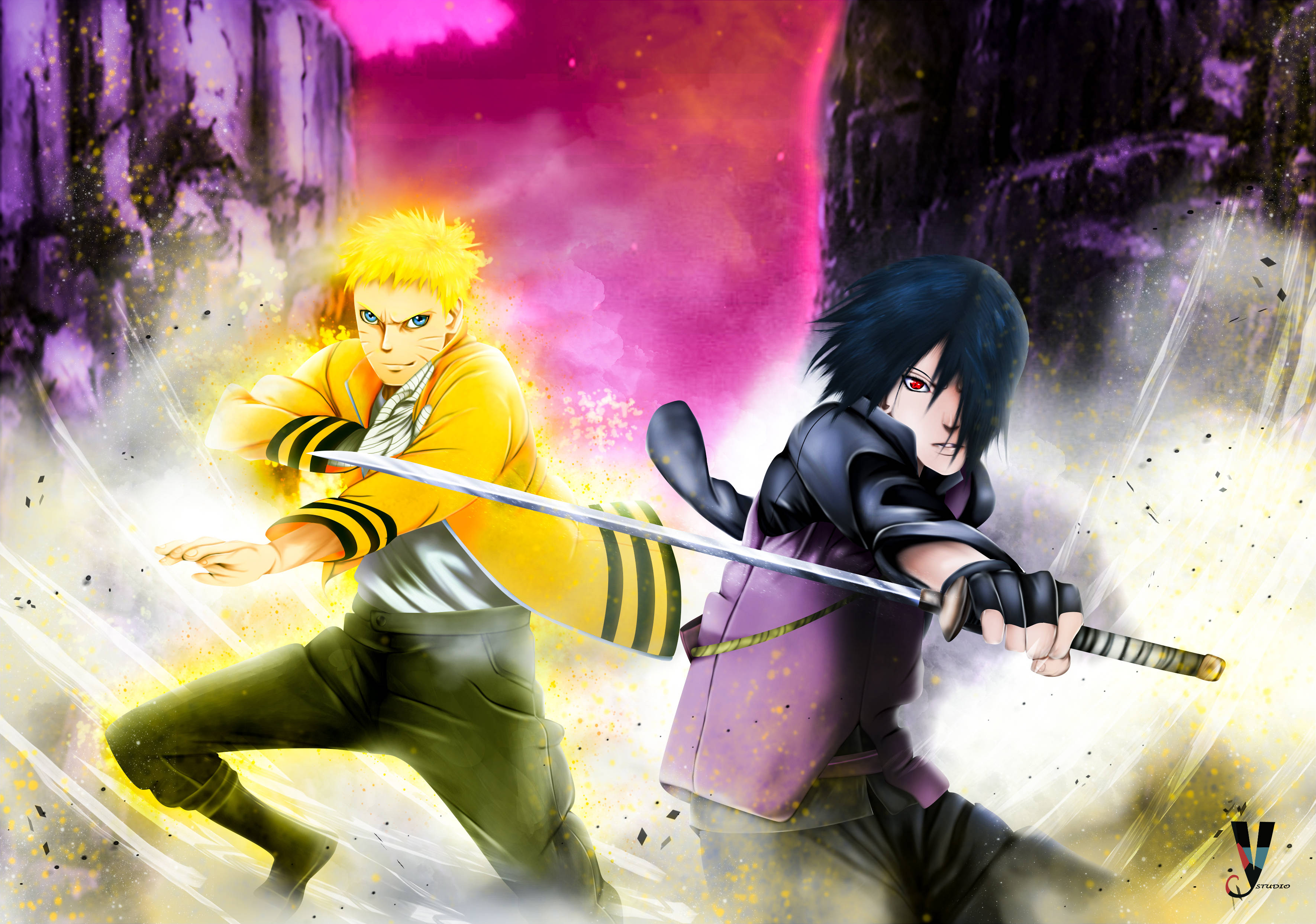 Naruto og Sasuke i Boruto Wallpapers