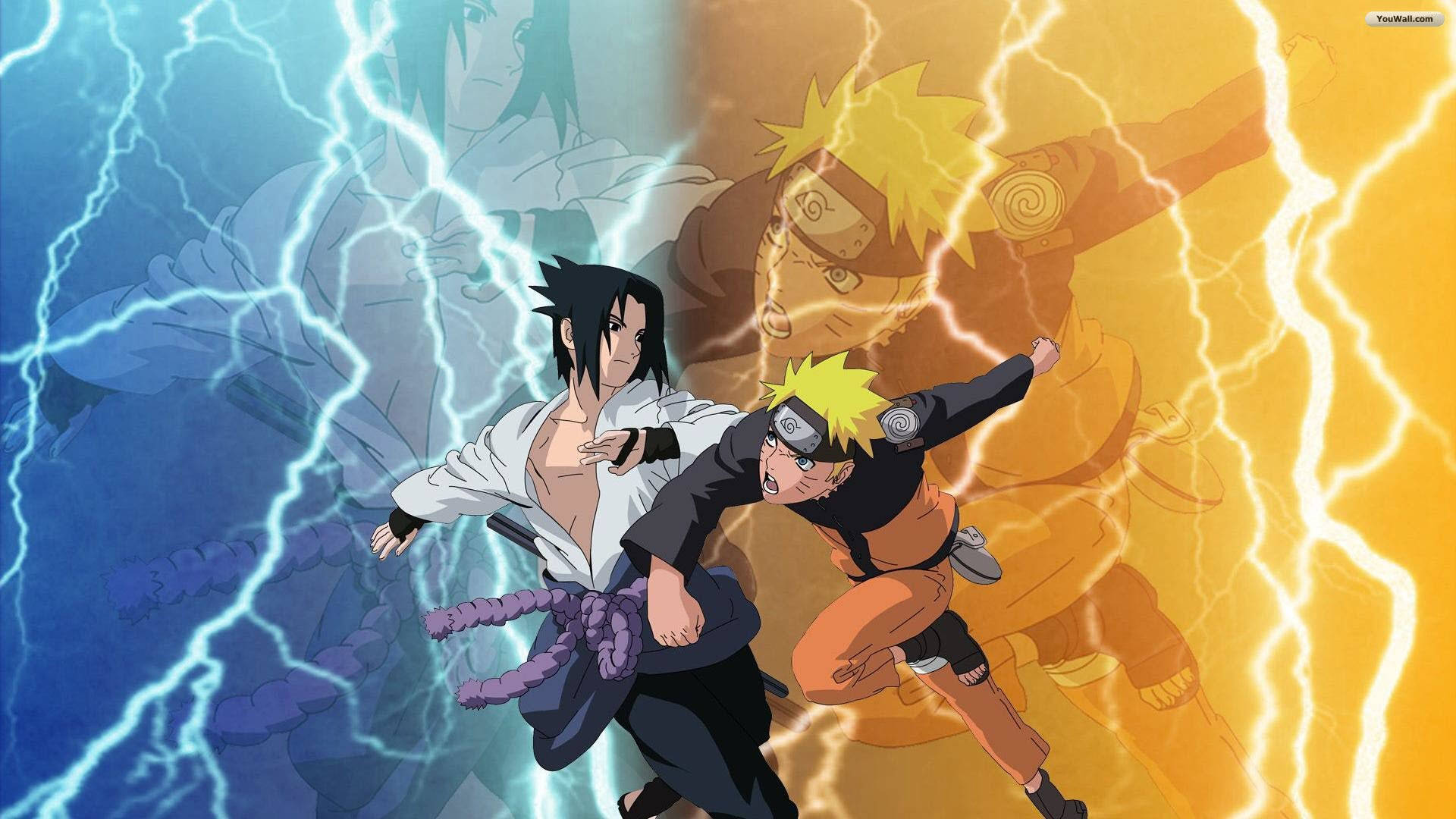 Naruto og Sasuke som teenagere Wallpapers