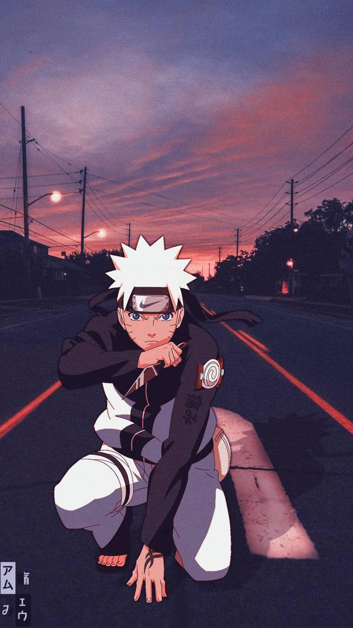 Naruto på tom gade æstetisk Wallpapers