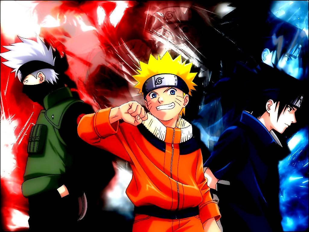 Naruto PC med Kakashi og Sasuke Wallpapers
