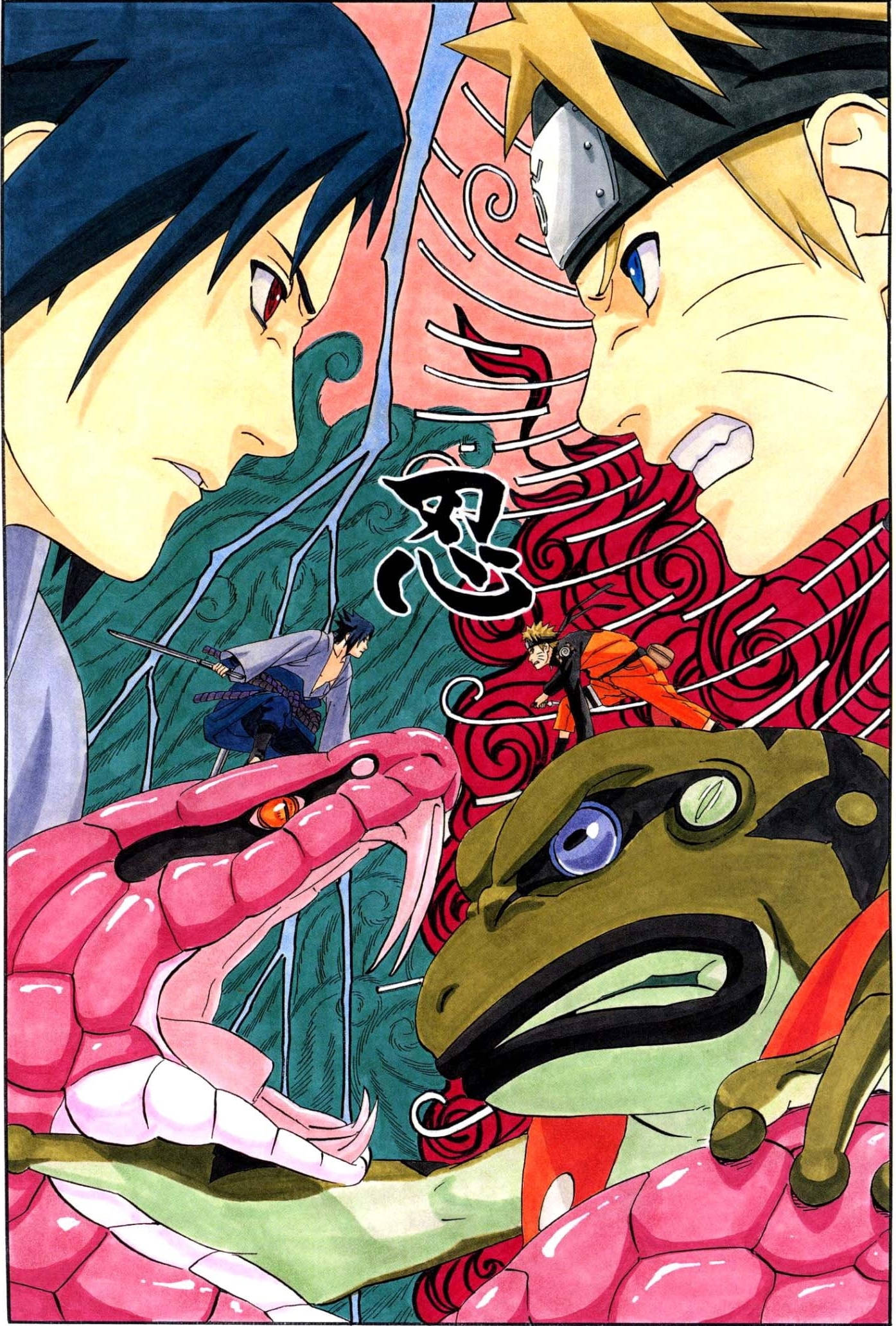 Naruto Sasuke Krigsplakat Wallpapers