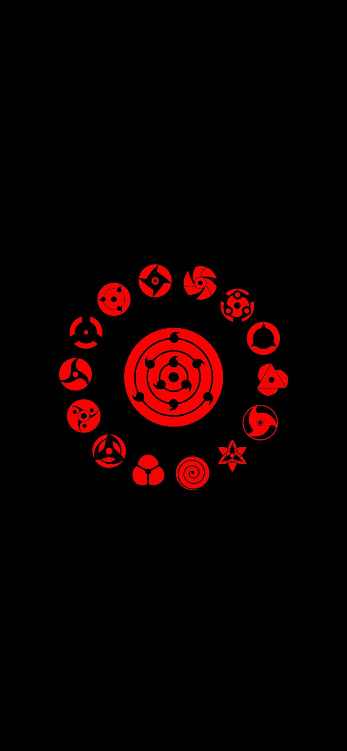 Naruto Sharingan symboler iPhone Wallpapers