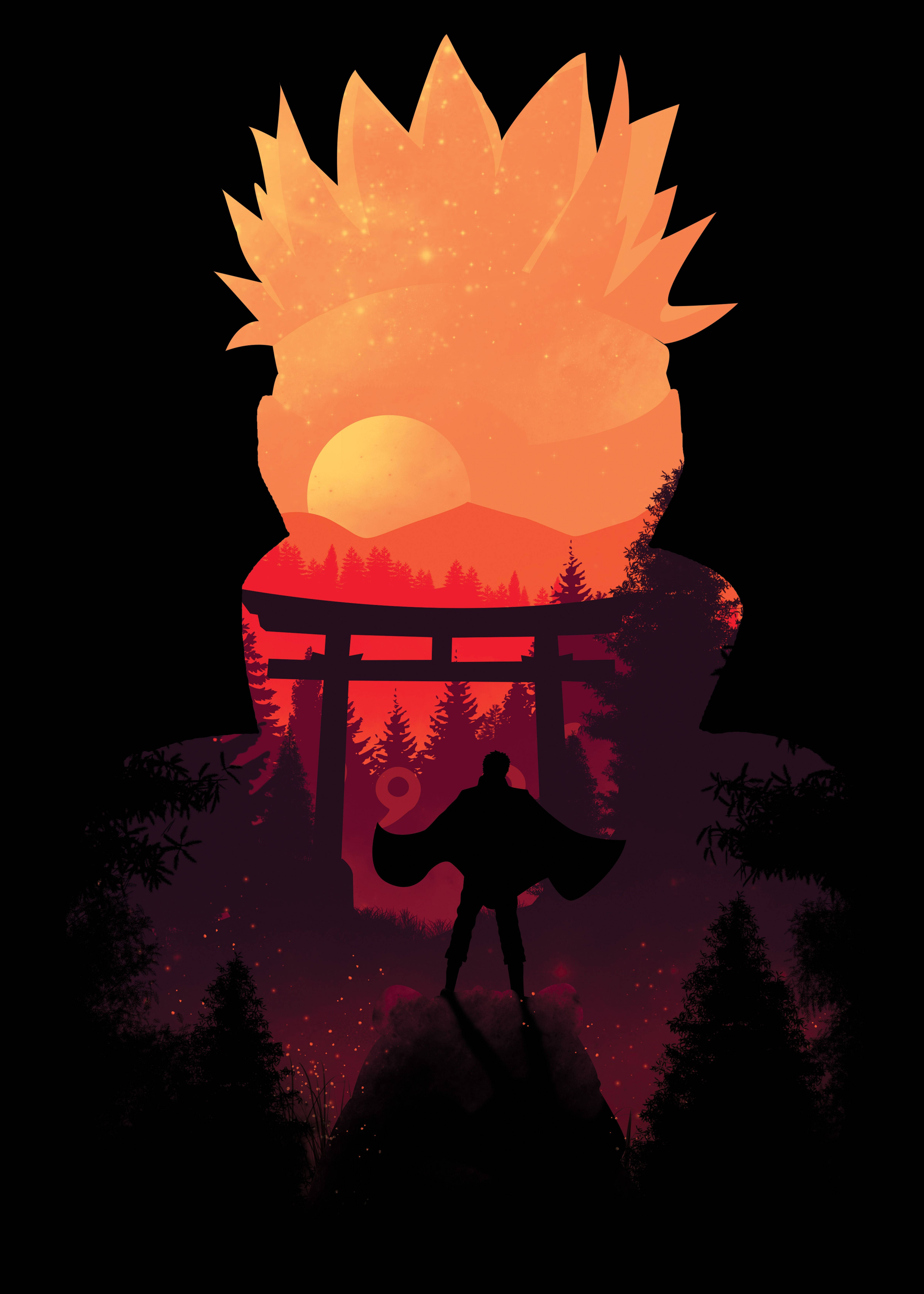 Naruto Silhuet Plakat Wallpapers