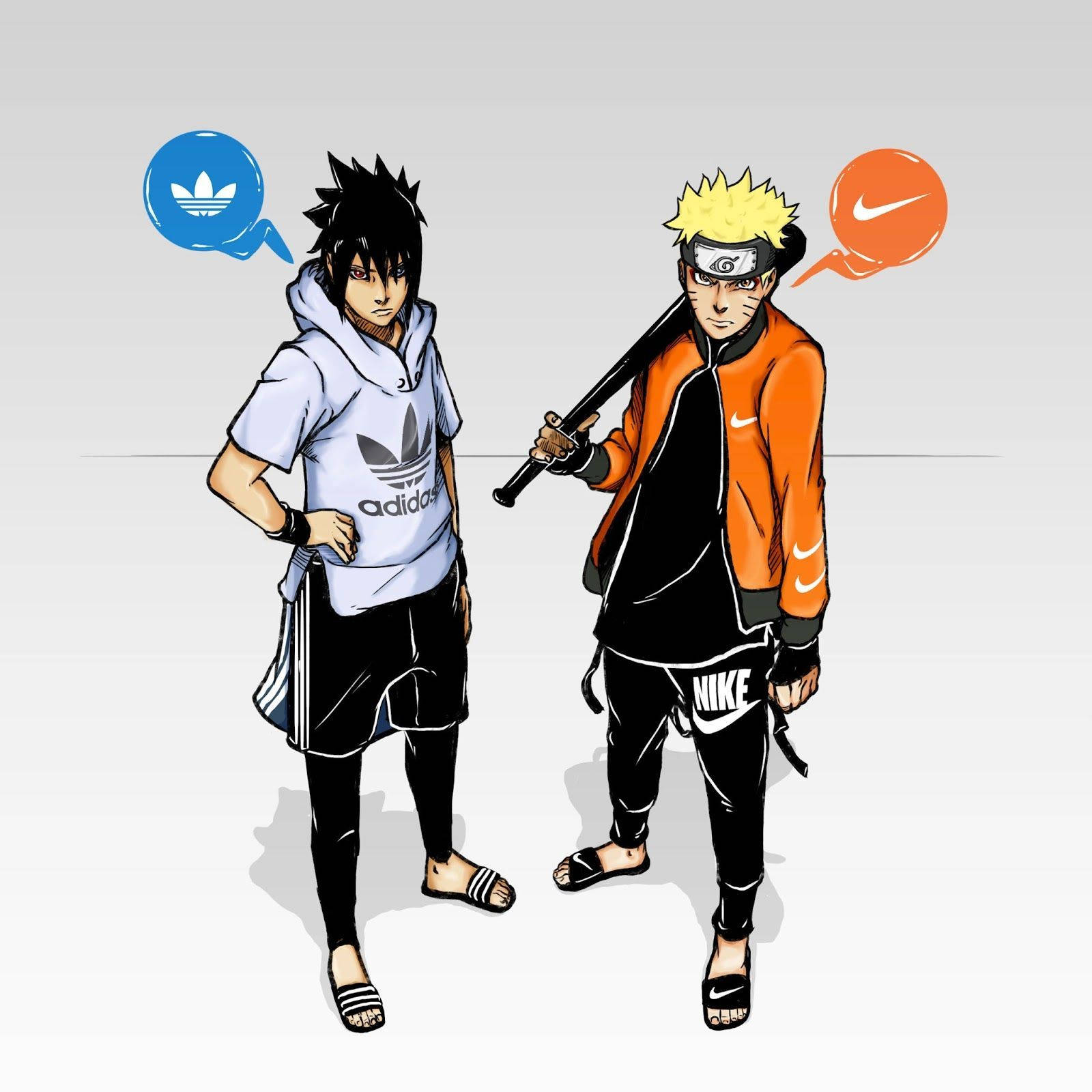Naruto Swag og Sasuke i Adidas og Nike Wallpapers
