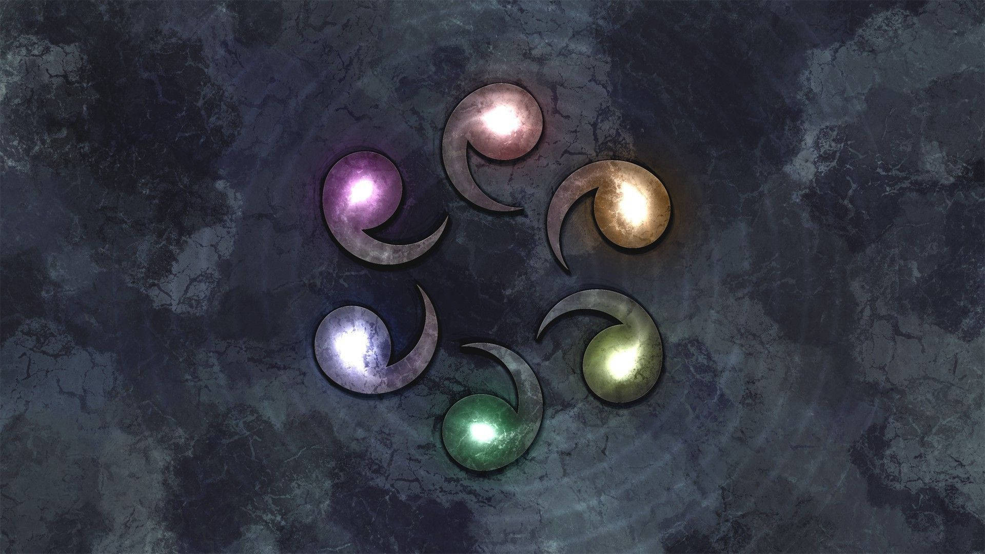 Naruto-symbol i lys Wallpapers