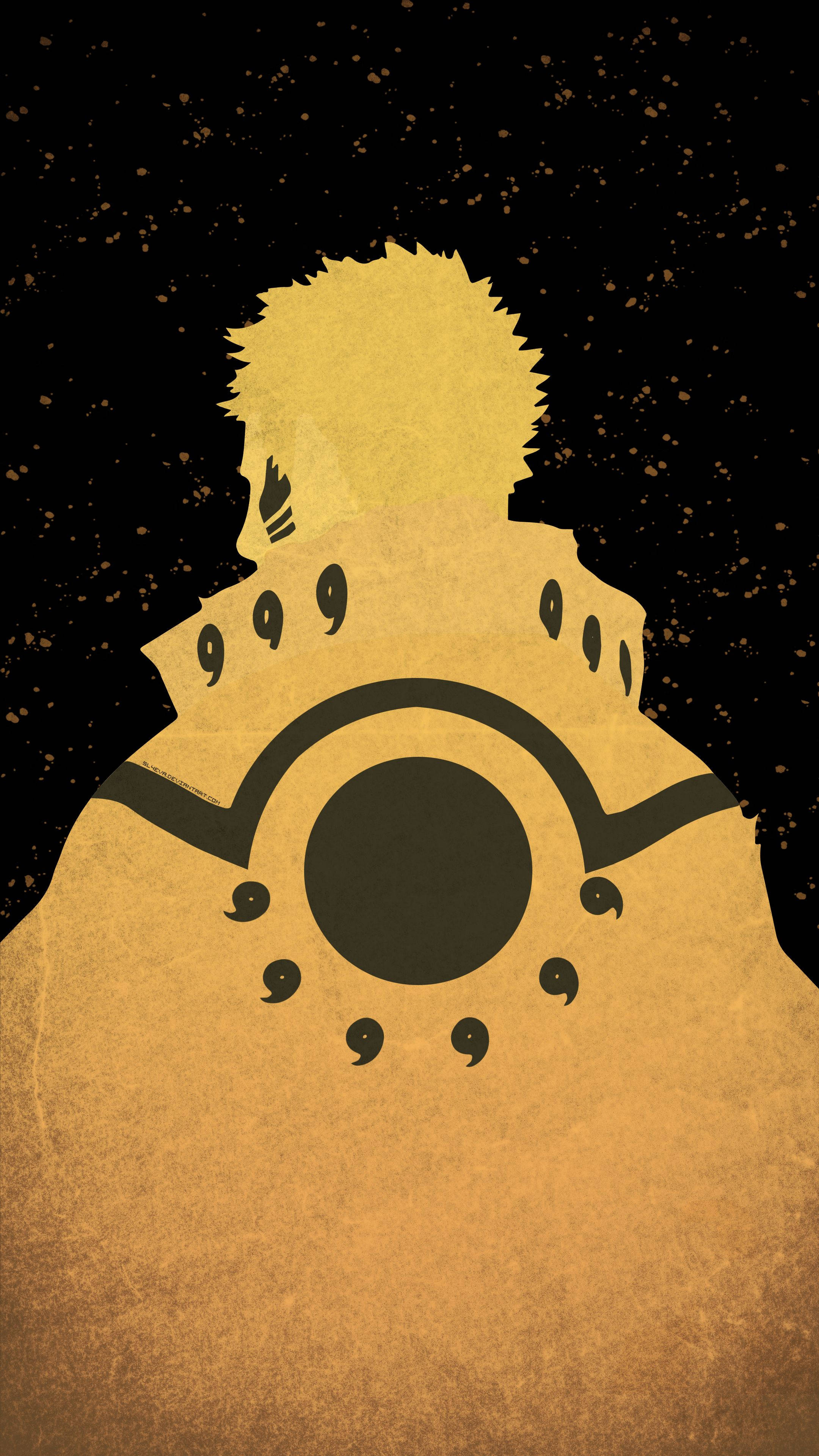 Naruto-symbol i guld Wallpapers