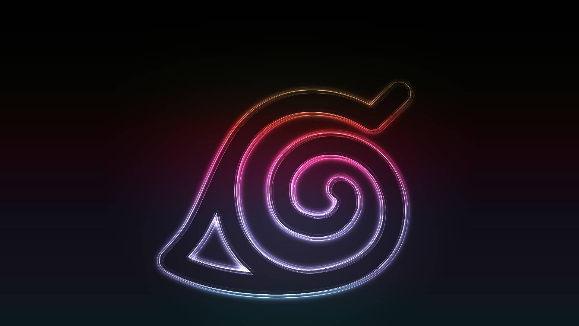 Naruto-symbol i neonlys Wallpapers