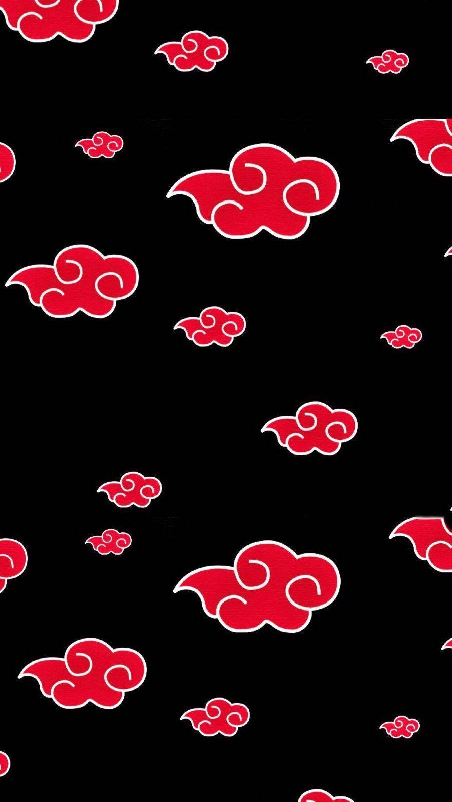 Naruto-symbol med skymønstre Wallpapers