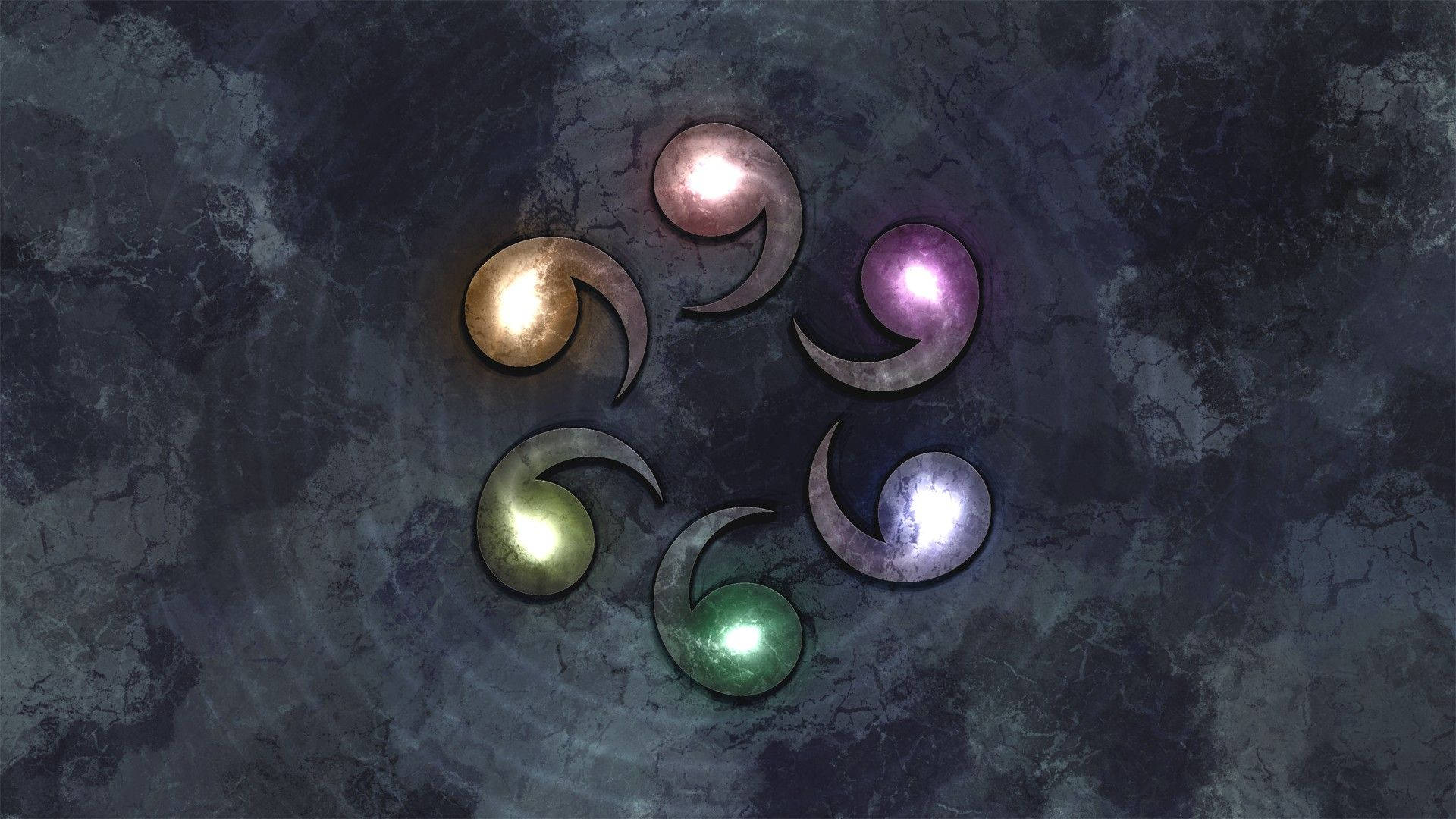 Naruto-symbol med lysende lys Wallpapers