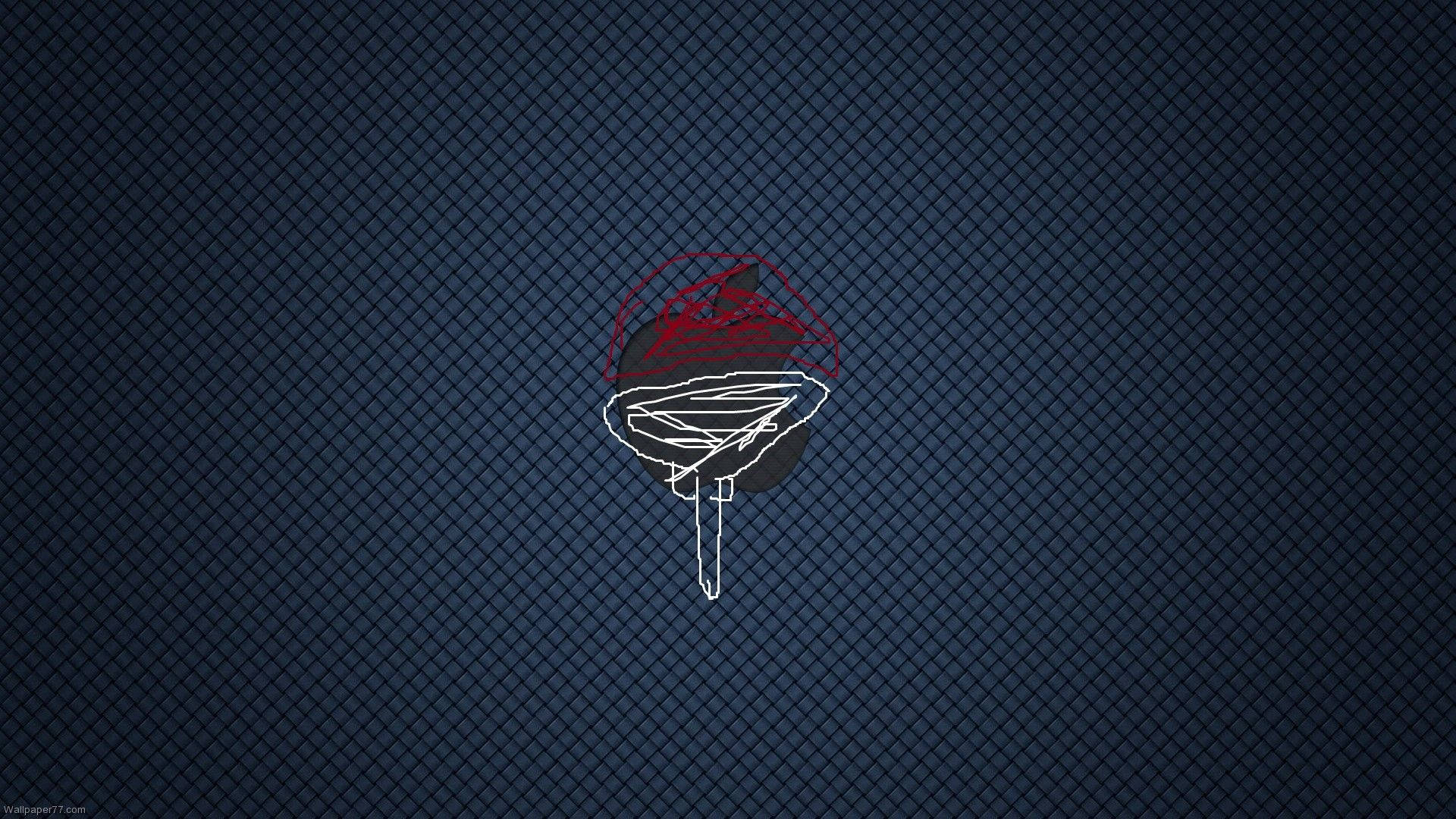 Naruto-symbol møder Apple-logo Wallpapers