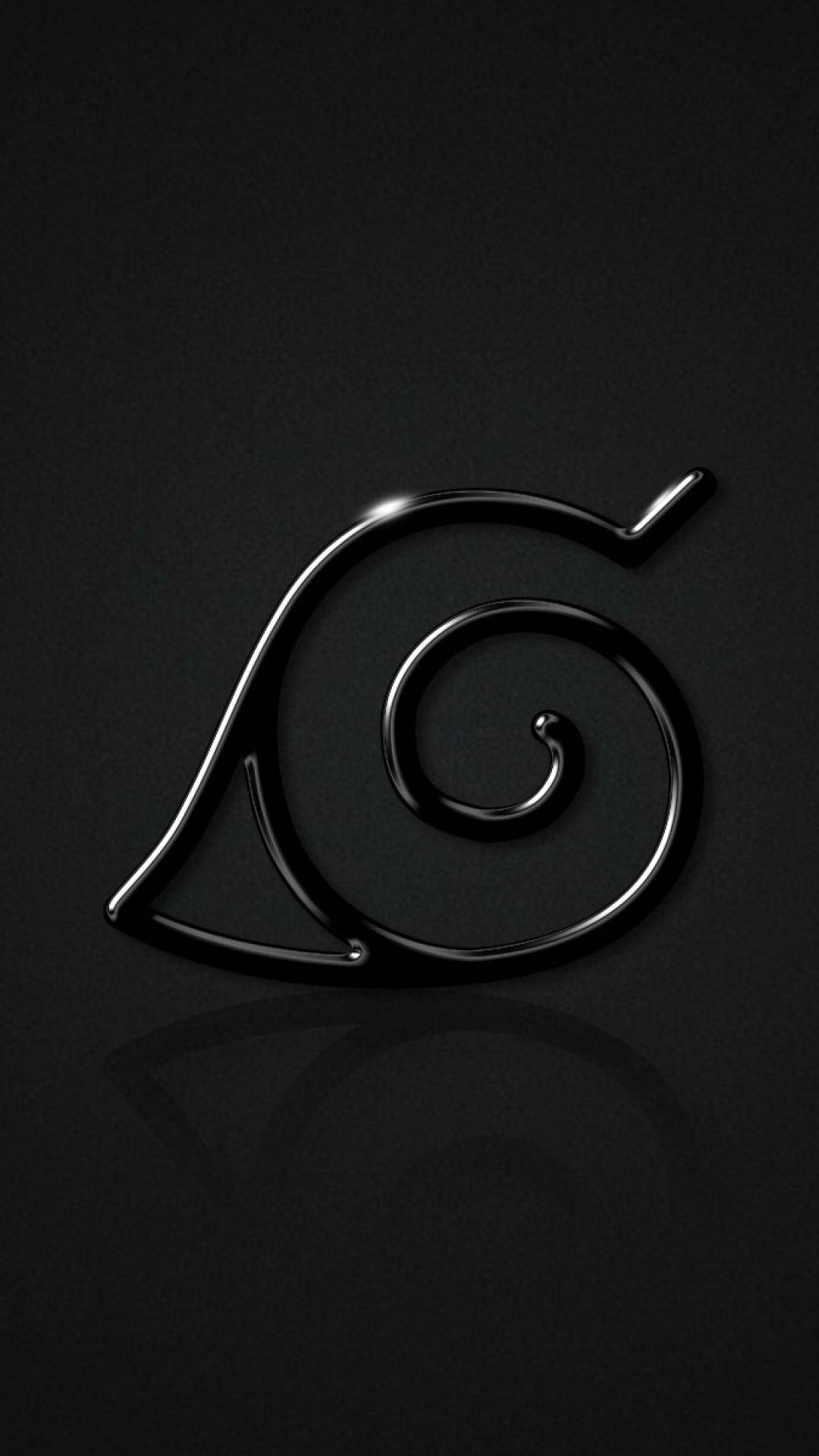 Naruto-symbol skinnende sort Wallpapers