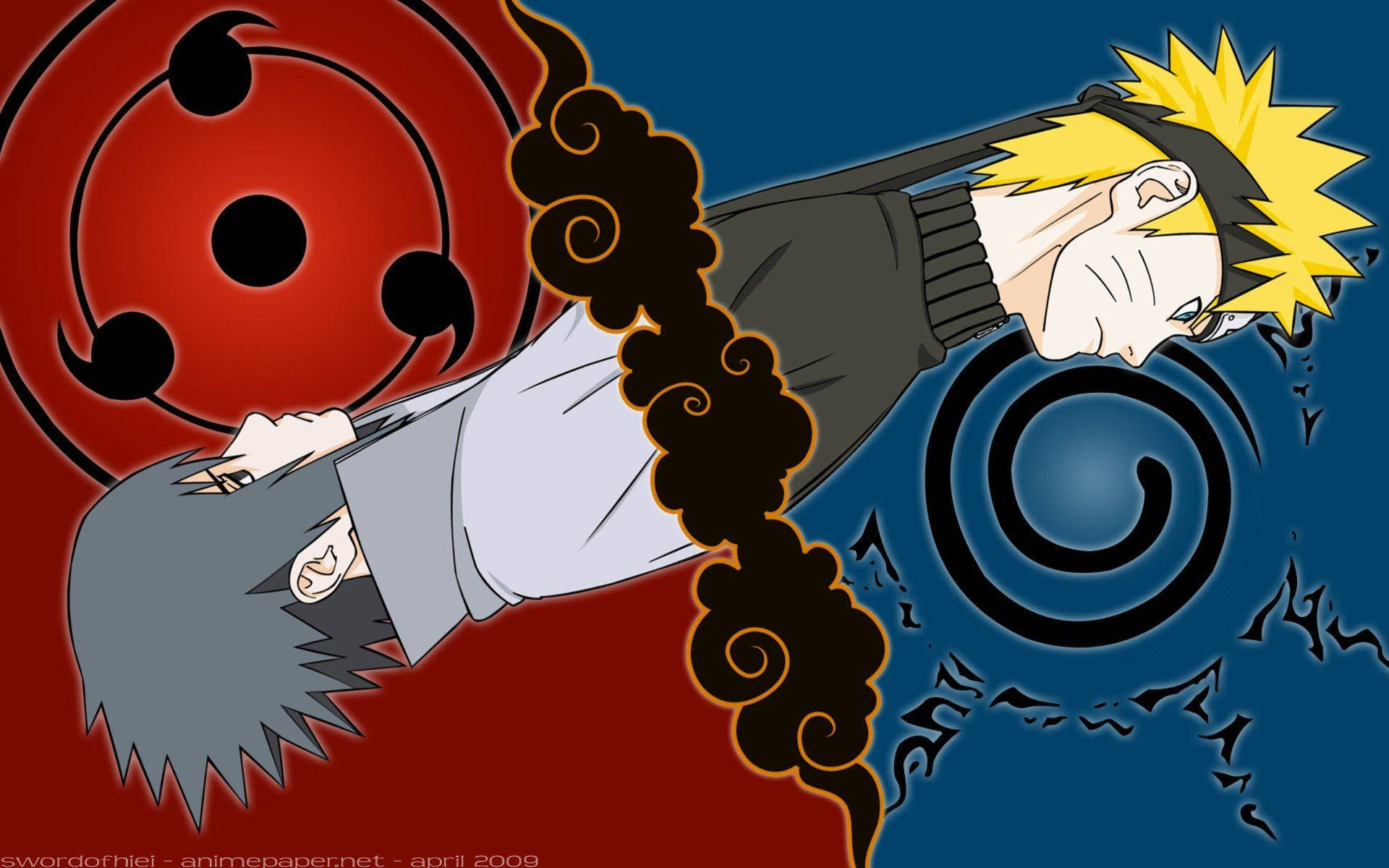 Naruto-symboler for Sasuke og Naruto Wallpapers