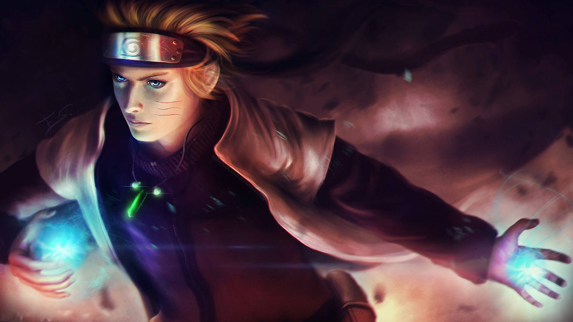 Naruto Uzumaki Digitalt Maleri Hokage Wallpapers
