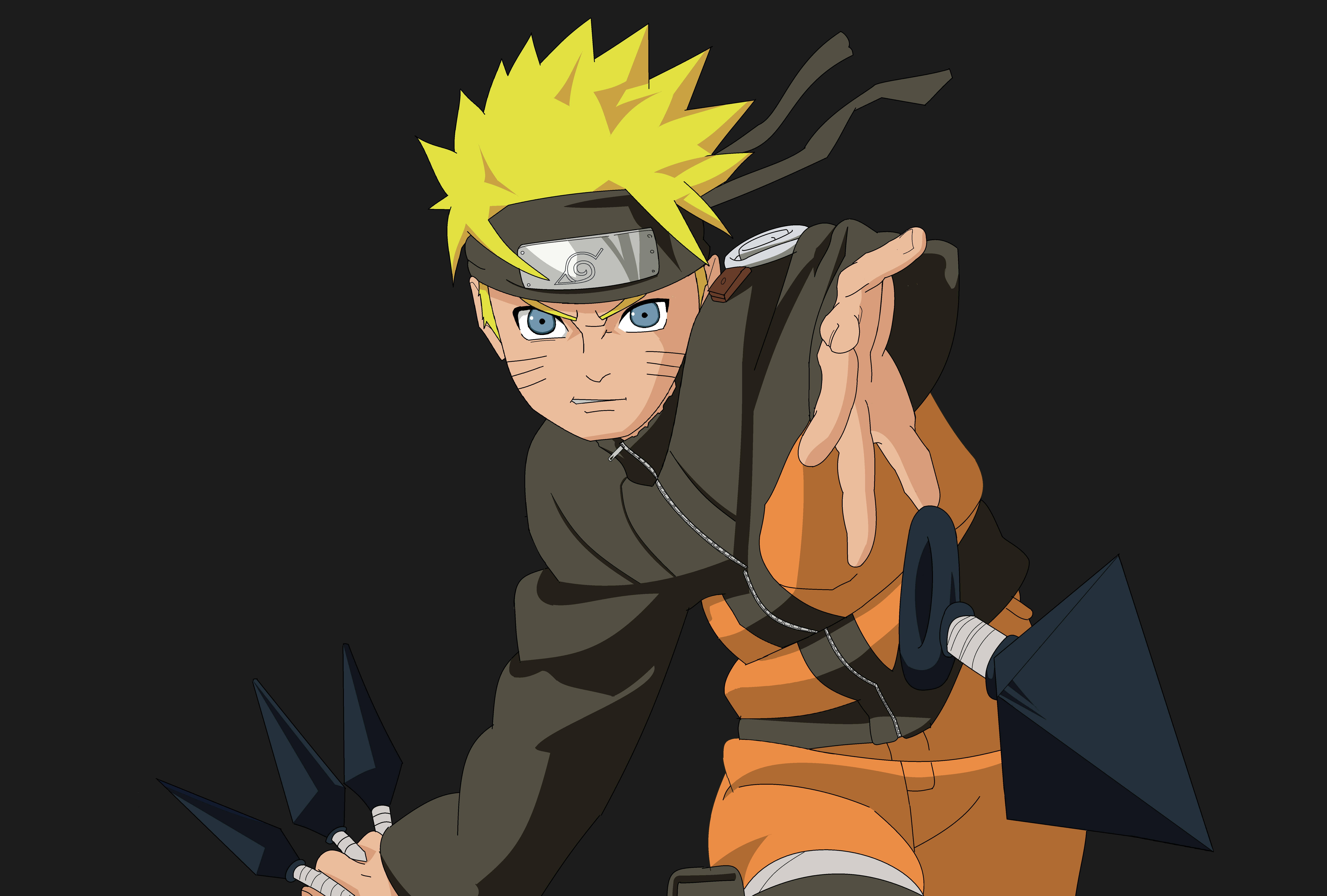Naruto Uzumaki kaster kunai Wallpapers