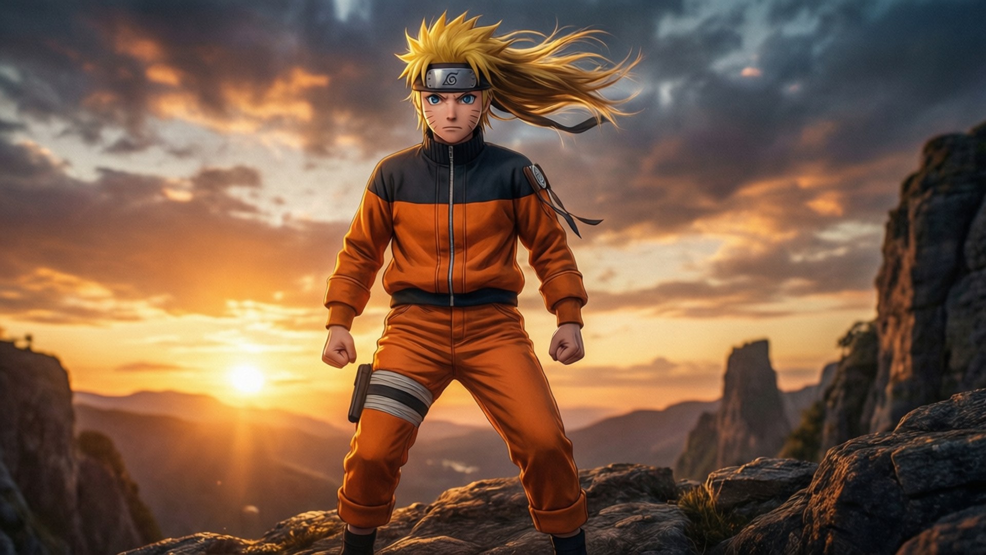 Naruto ved solnedgang Wallpapers
