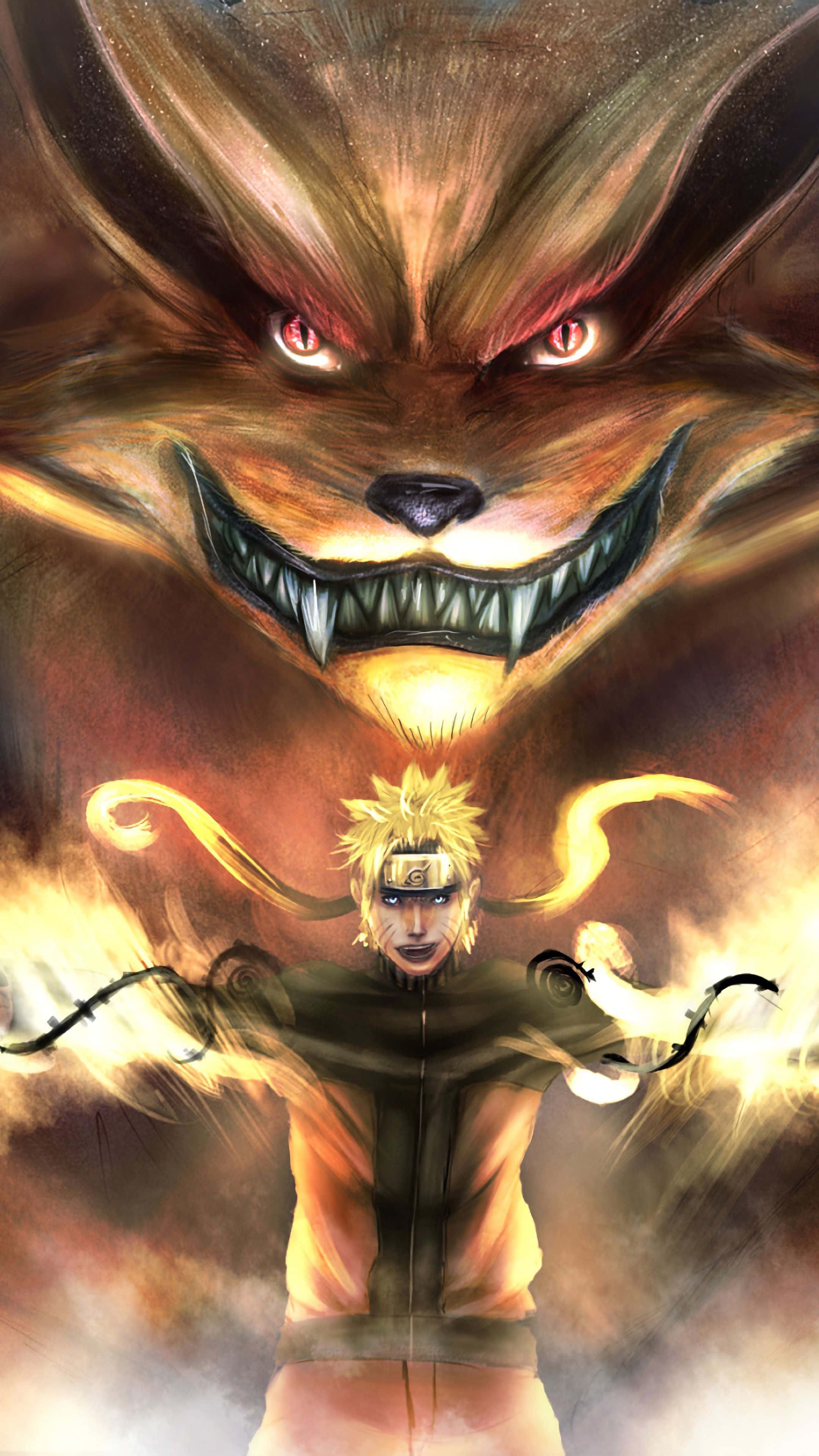 Narutos entfesselte Kraft als episches Handy-Hintergrundbild Wallpapers