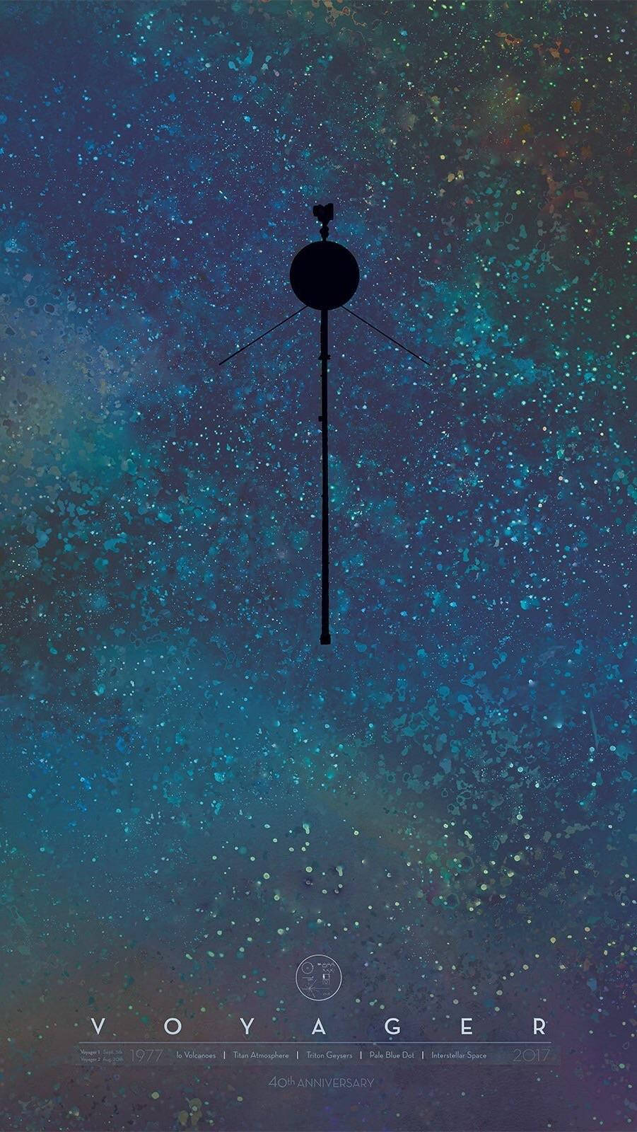 NASA iPhone Voyager 40-års jubilæum Wallpapers