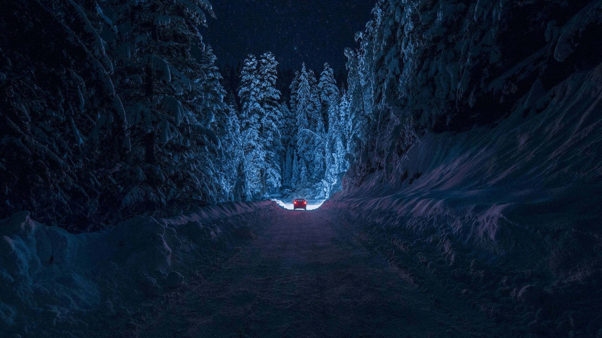 Natlig Vej Æstetisk Mørkeblå HD Wallpapers