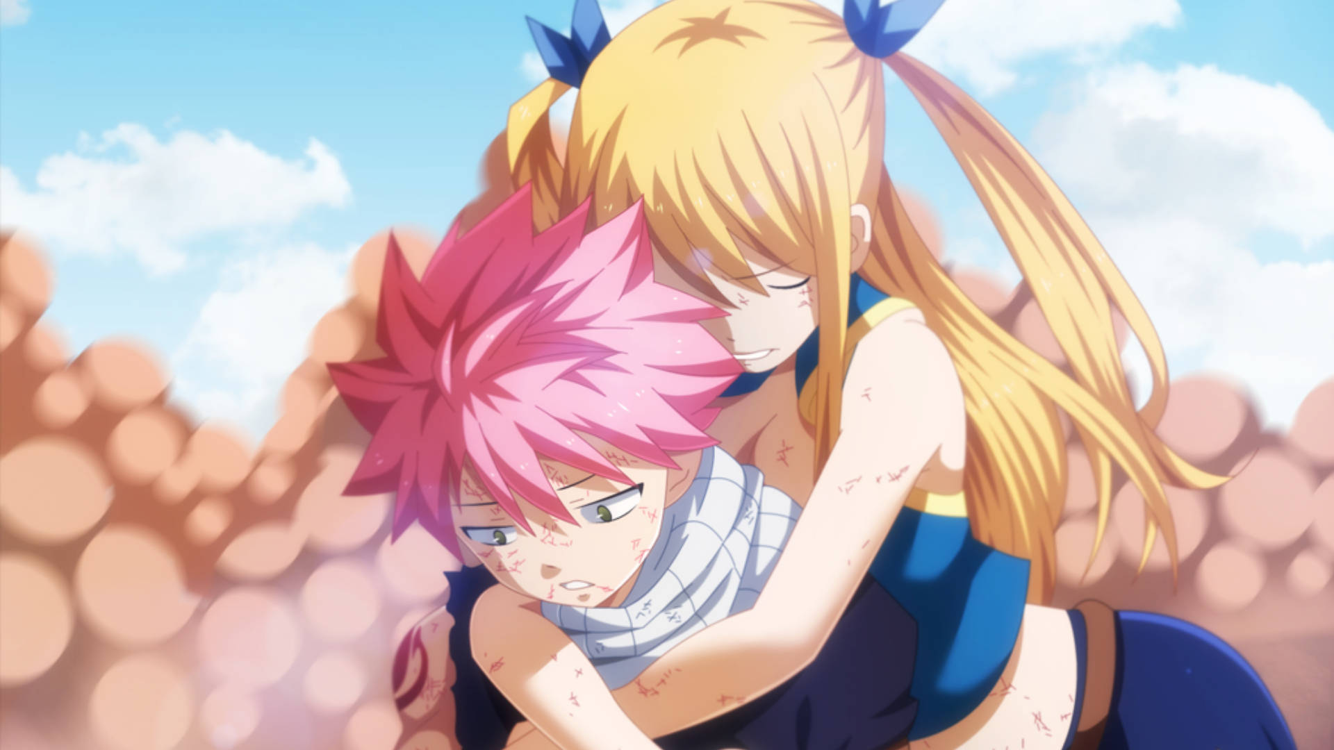 Natsu og Lucy anime kram Wallpapers