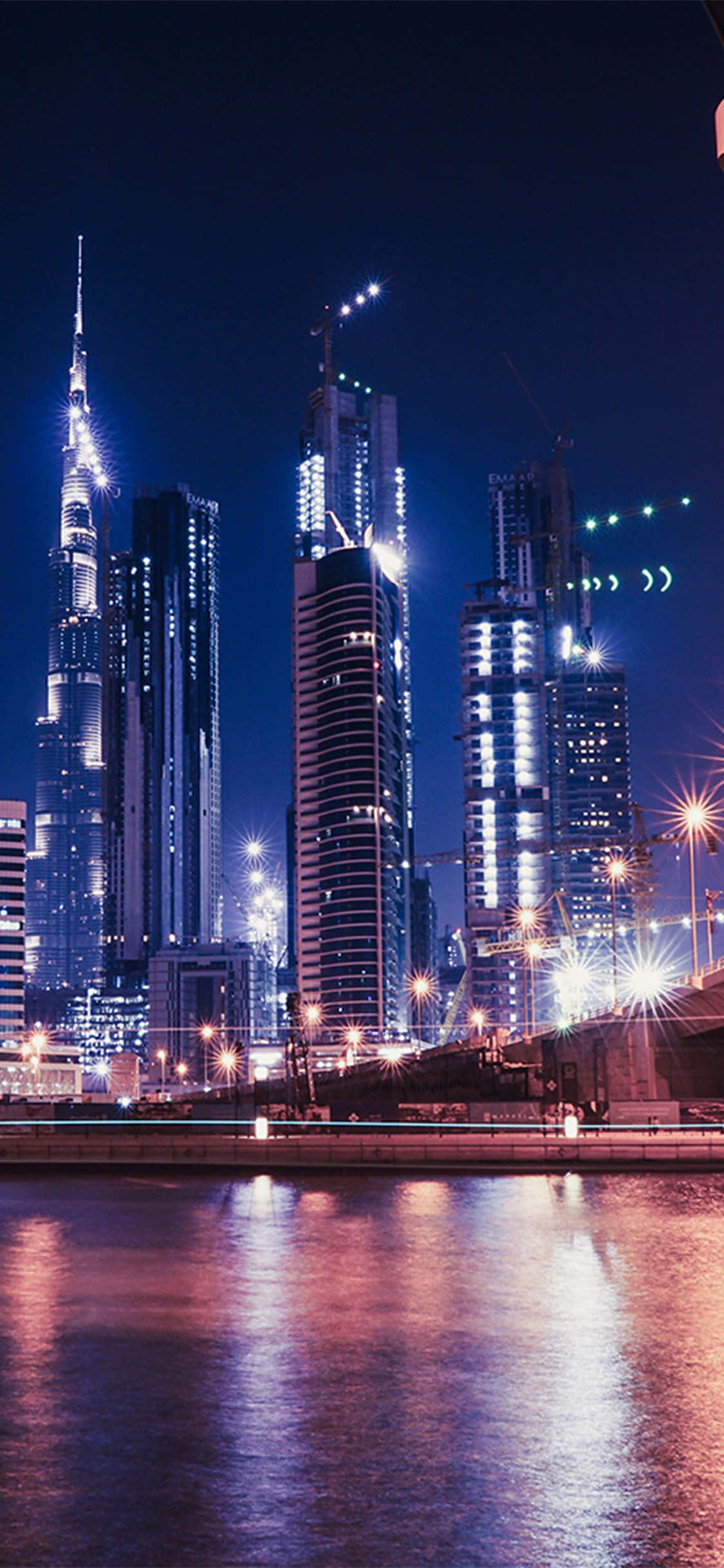 Natudsigt Dubai City iPhone lav vinkel Wallpapers