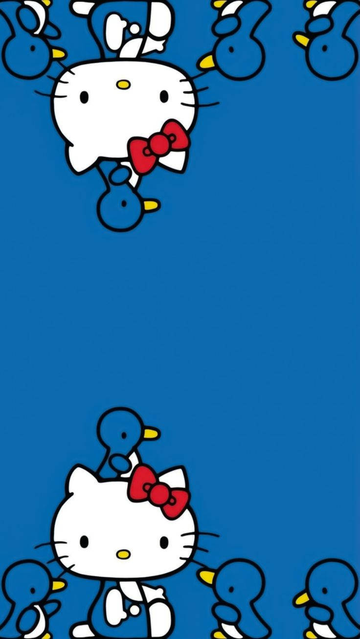 Ænder og Hello Kitty æstetik Wallpapers