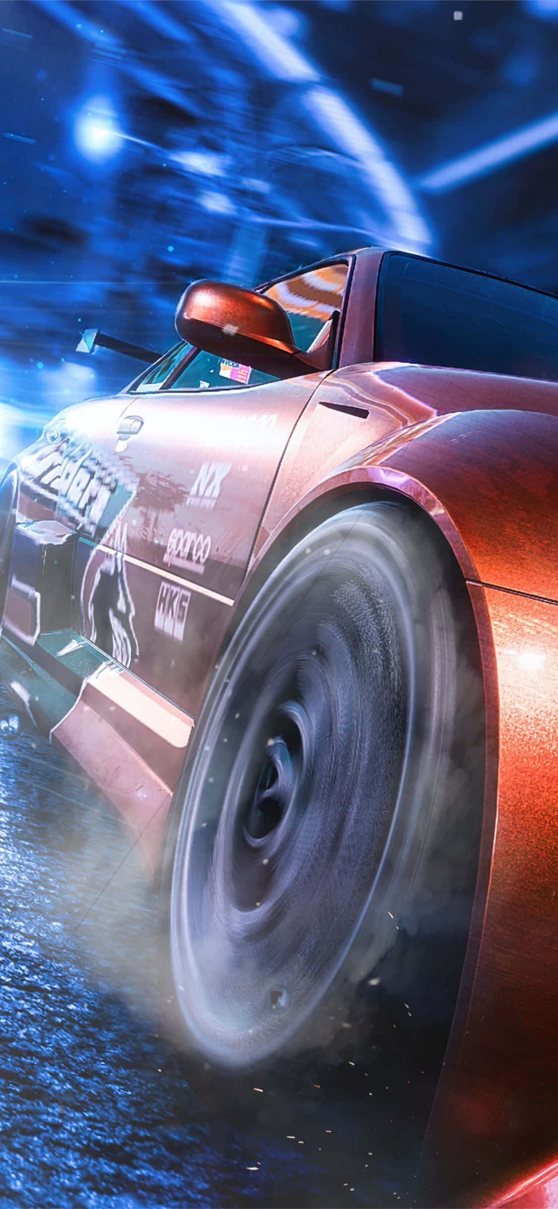 Need For Speed baggrund med rygende hjul Wallpapers