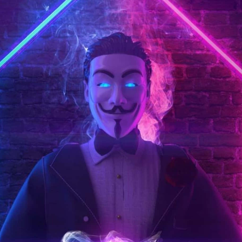 Neon Anonymous Hacker Bedste Profilbillede Wallpapers